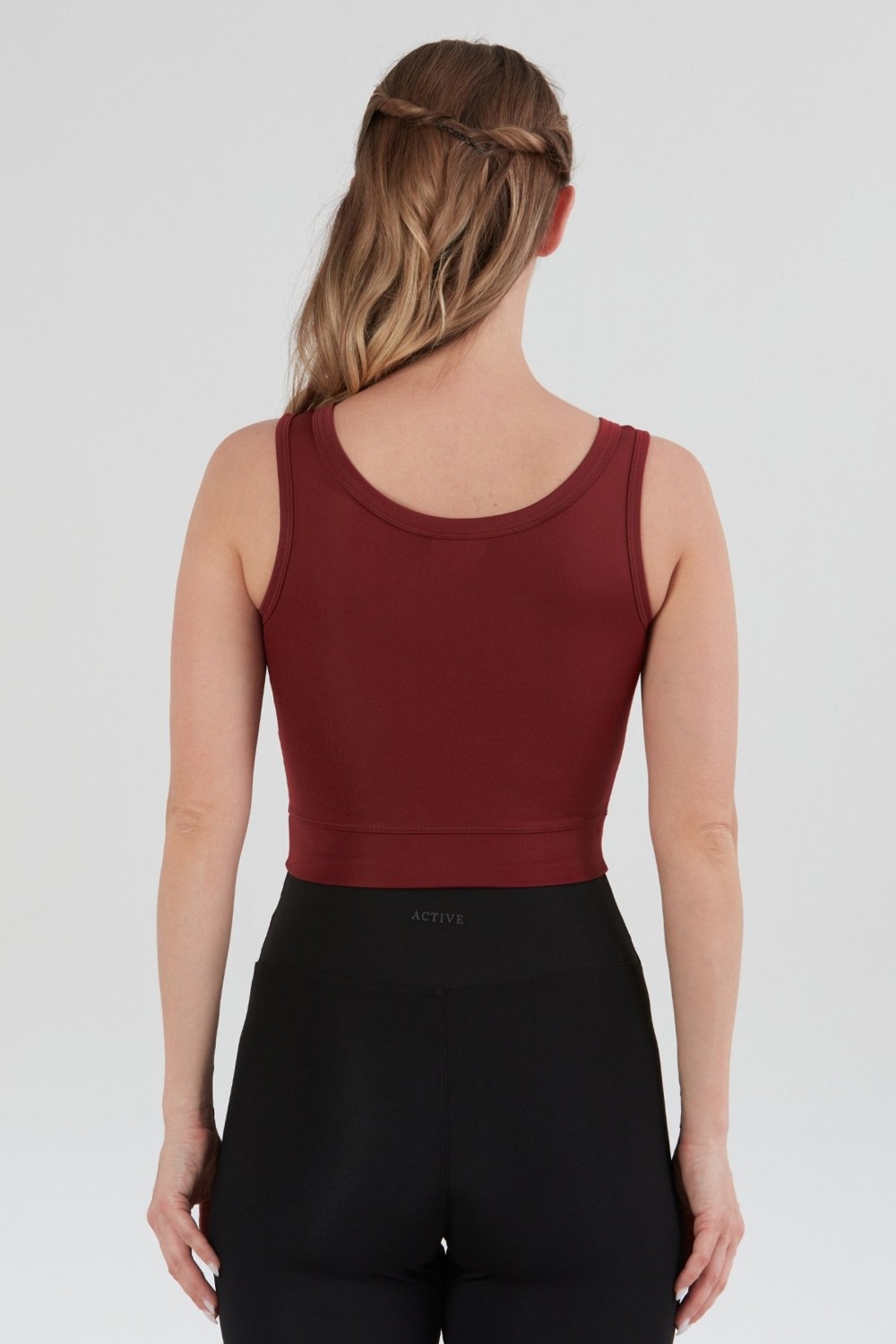 FullaModa Basic Önü Fermuarlı Crop Body görsel 4