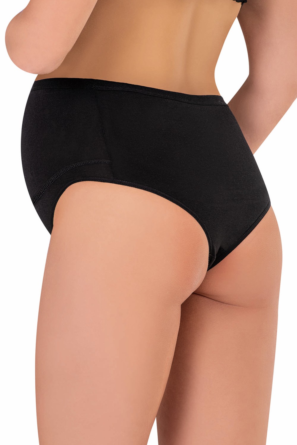 Özkan Underwear Özkan 23582 5'li Paket Kadın Pamuklu Likralı Süprem Hamile Lohusa Yüksek Bel Bato Külot görsel 4