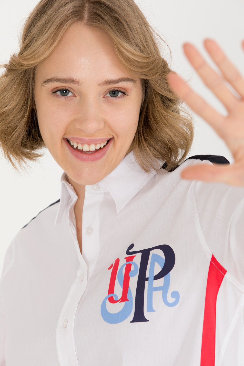 U.S. Polo Assn. Kadın Beyaz Uzun Kollu Gömlek 50263727-VR013