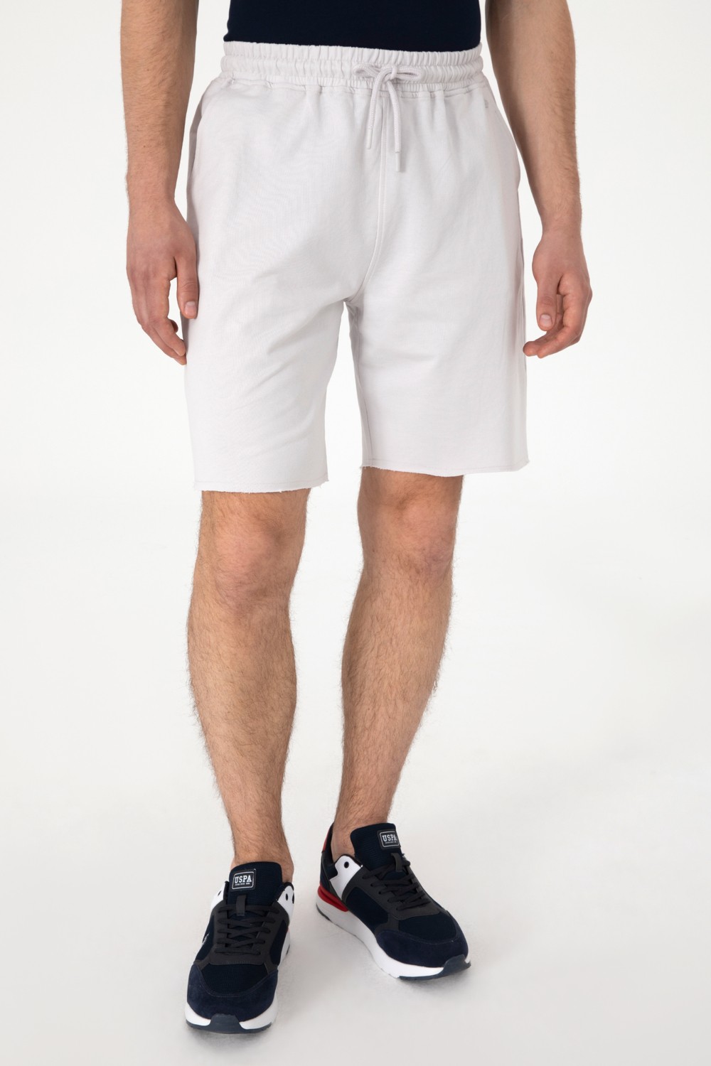U.S. Polo Assn. Erkek Açık Gri Örme Şort 50307289-VR001 görsel 2
