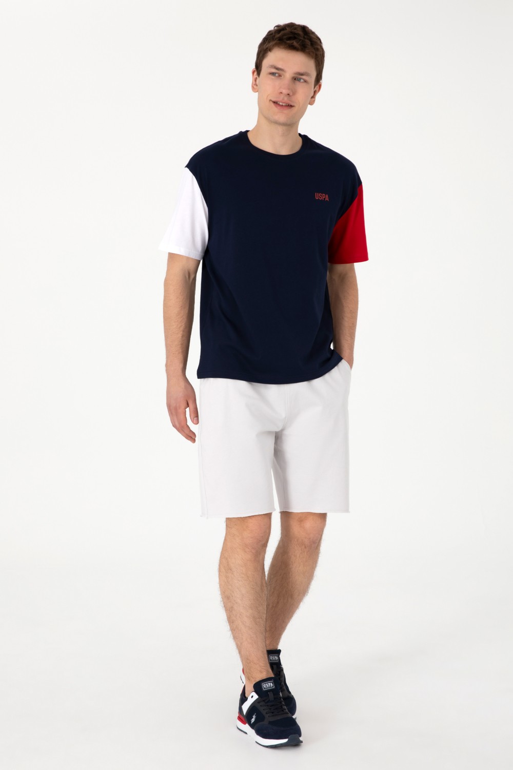 U.S. Polo Assn. Erkek Açık Gri Örme Şort 50307289-VR001 görsel 3