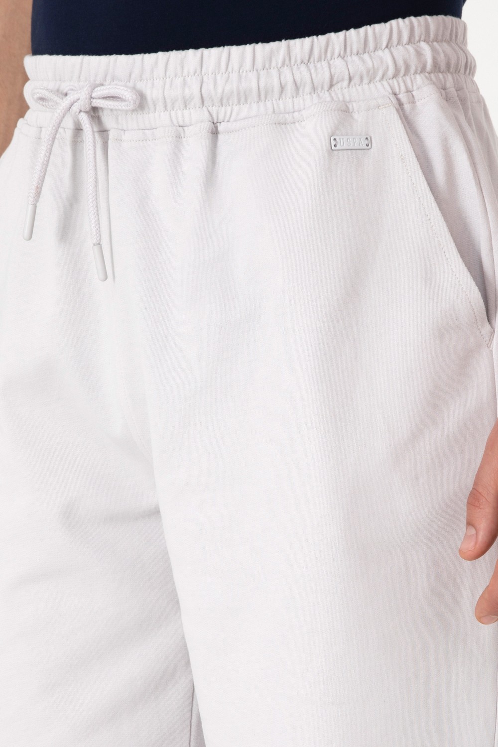 U.S. Polo Assn. Erkek Açık Gri Örme Şort 50307289-VR001 görsel 5