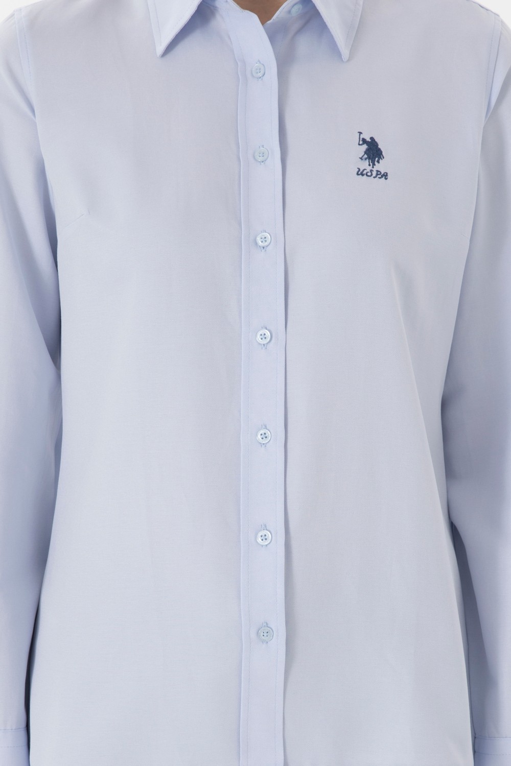 U.S. Polo Assn. Kadın Açık Mavi Gömlek Basic 50298095-VR003 görsel 6
