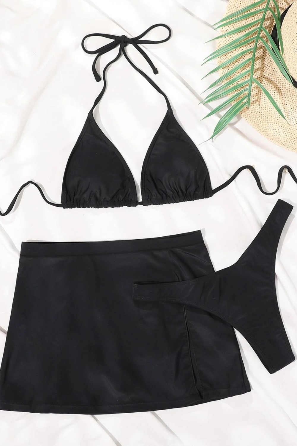 Angelsin Deniz Etekli 3 Lü Bikini Takım (Çıkartılabilir Kaplı) görsel 3
