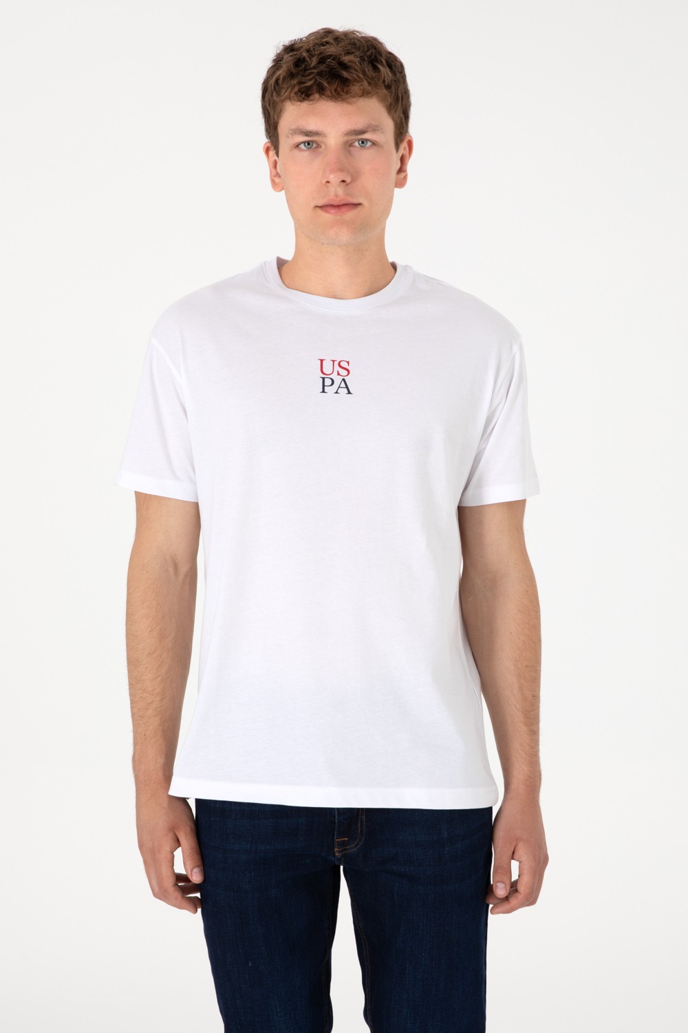 U.S. Polo Assn. Erkek Comfort Fit Bisiklet Yaka Lacivert Tişört 50306450-VR033