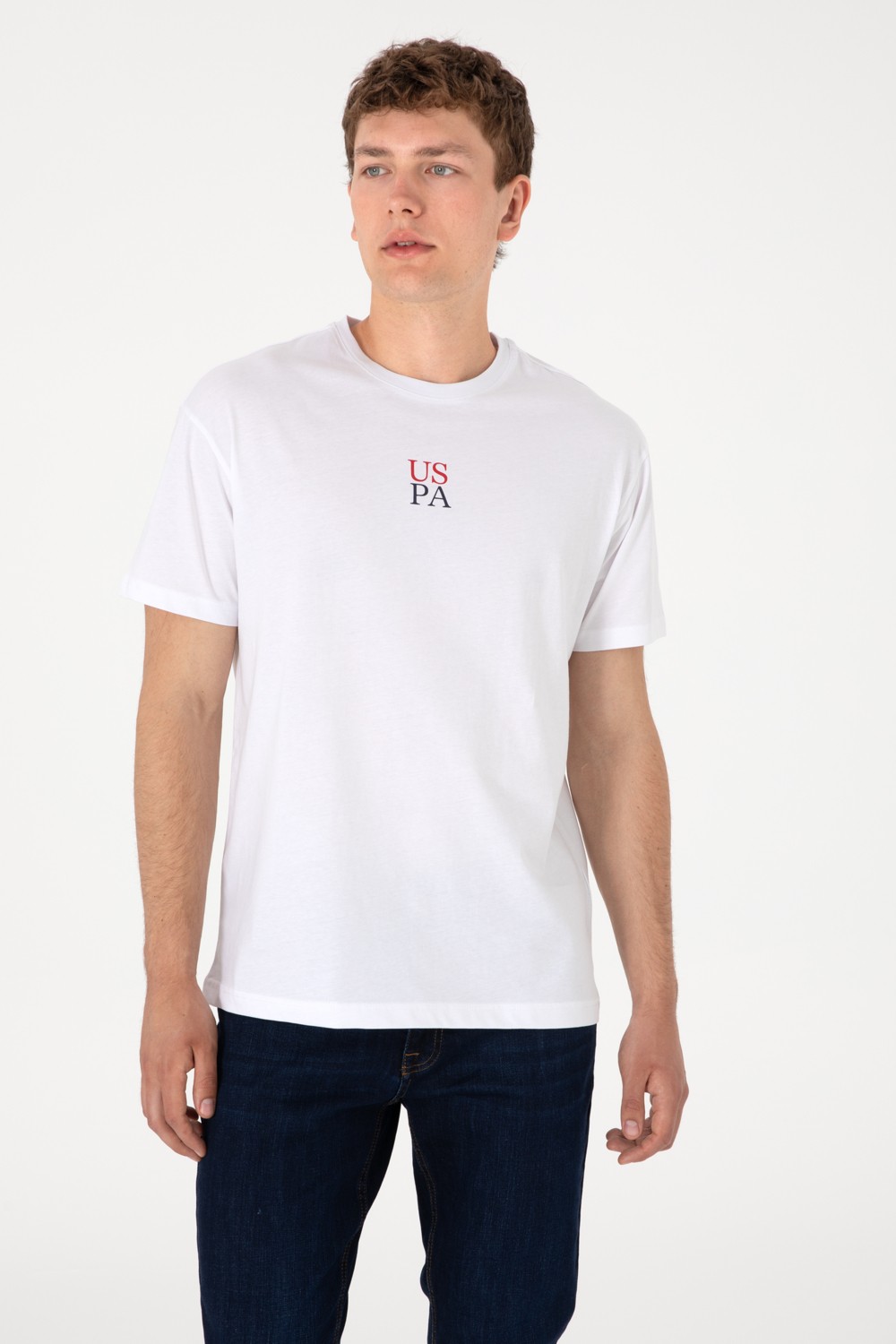 U.S. Polo Assn. Erkek Comfort Fit Bisiklet Yaka Lacivert Tişört 50306450-VR033 görsel 5