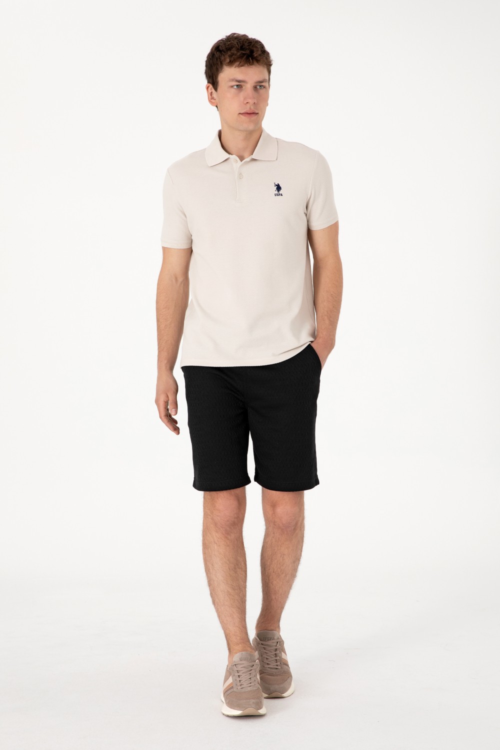 U.S. Polo Assn. Erkek Koyu Gri Örme Şort 50308794-VR080