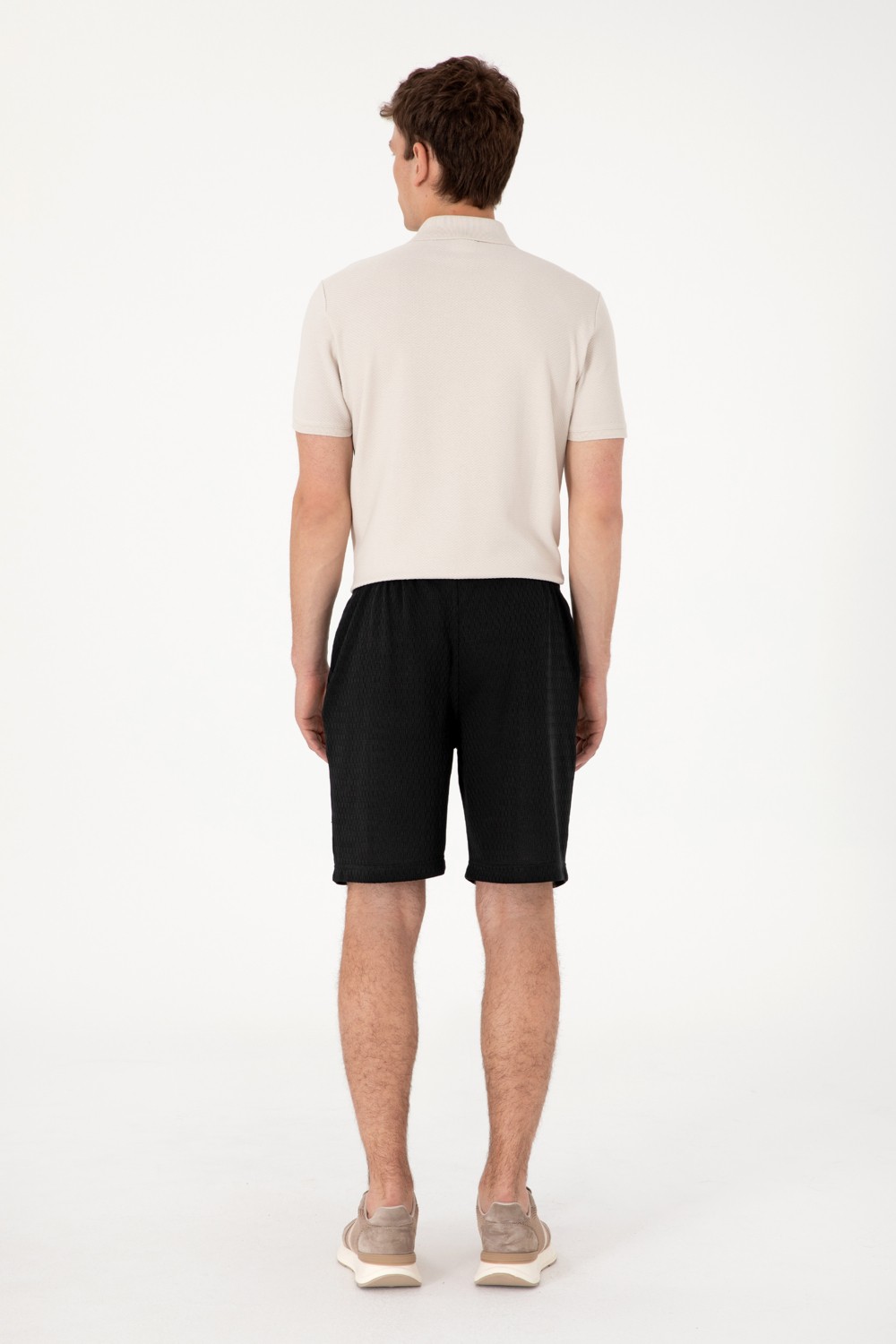 U.S. Polo Assn. Erkek Koyu Gri Örme Şort 50308794-VR080 görsel 4