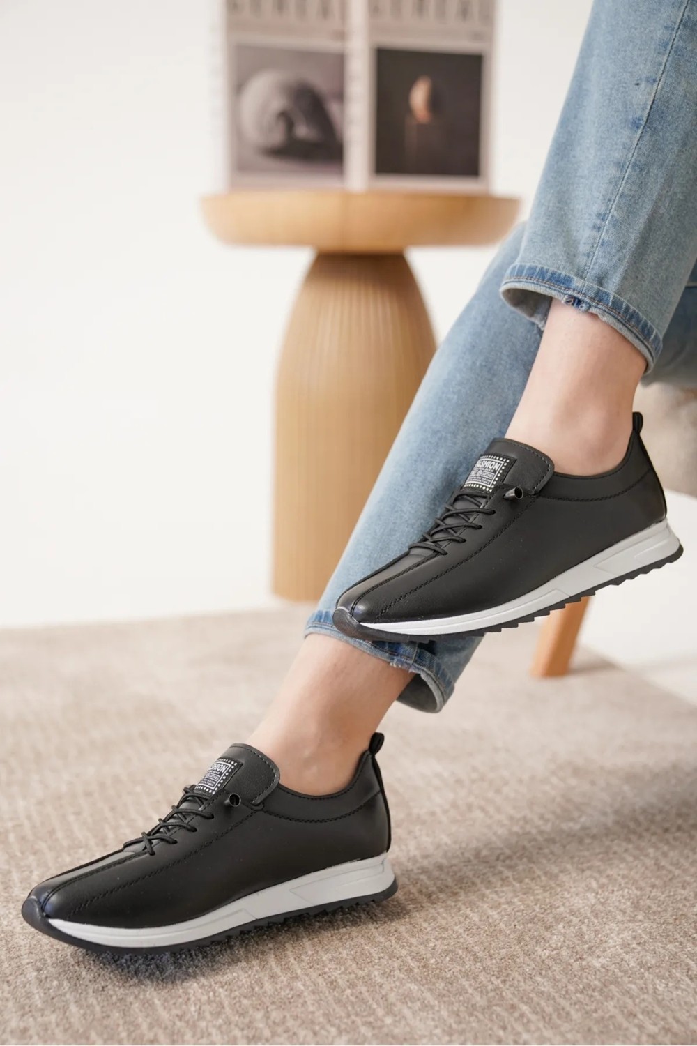 Decisivo Life Kadın Lastik Bağcıklı Ortopedik Taban Sneaker Spor Ayakkabı