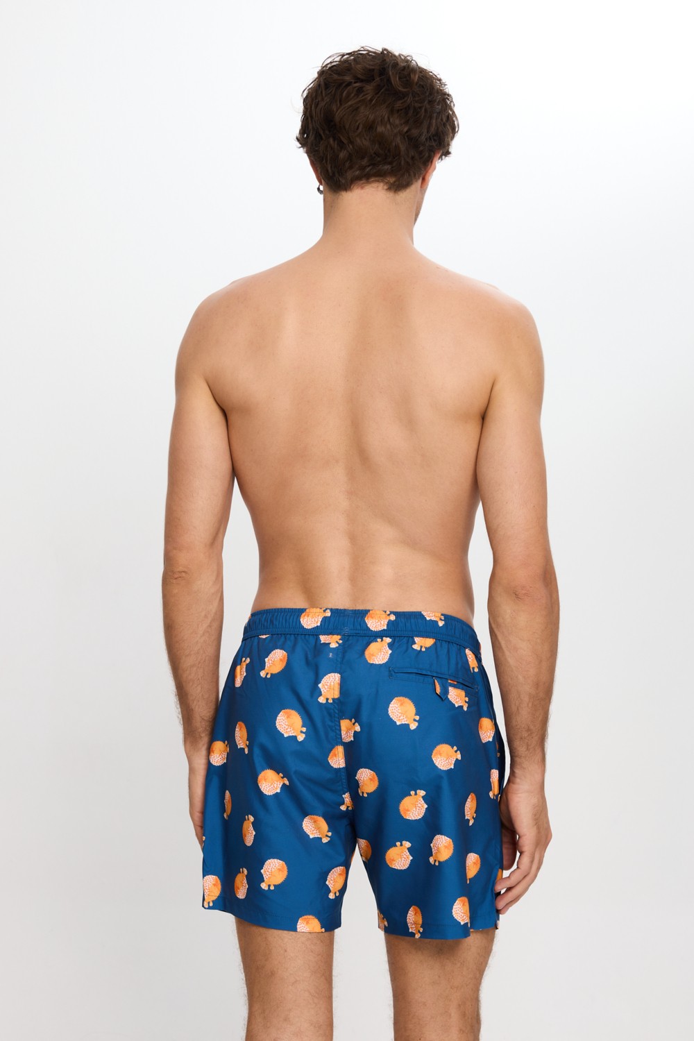 Too Salty Swimwear Balon Balığı Desenli Deniz Şortu Cepli Fileli Hızlı Kuruyan Su Itici Orta Boy 25SM104ST görsel 5