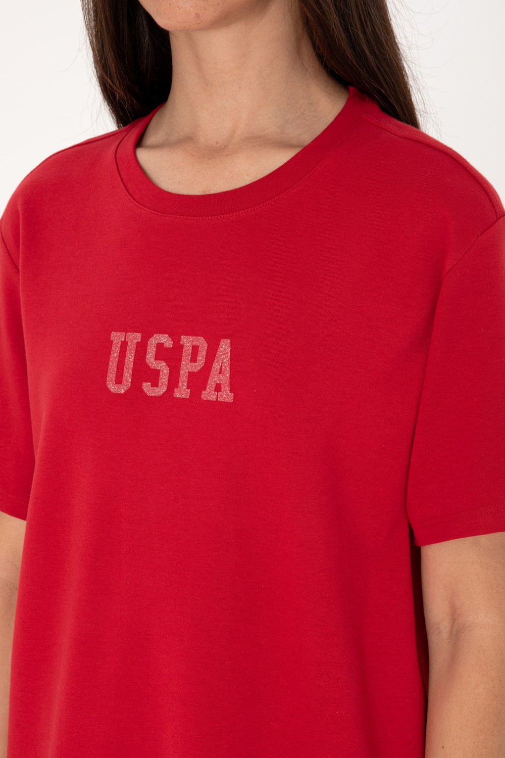 U.S. Polo Assn. Kadın Lacivert Bisiklet Yaka Mini Boy Örme Elbise 50306431-VR033 görsel 6
