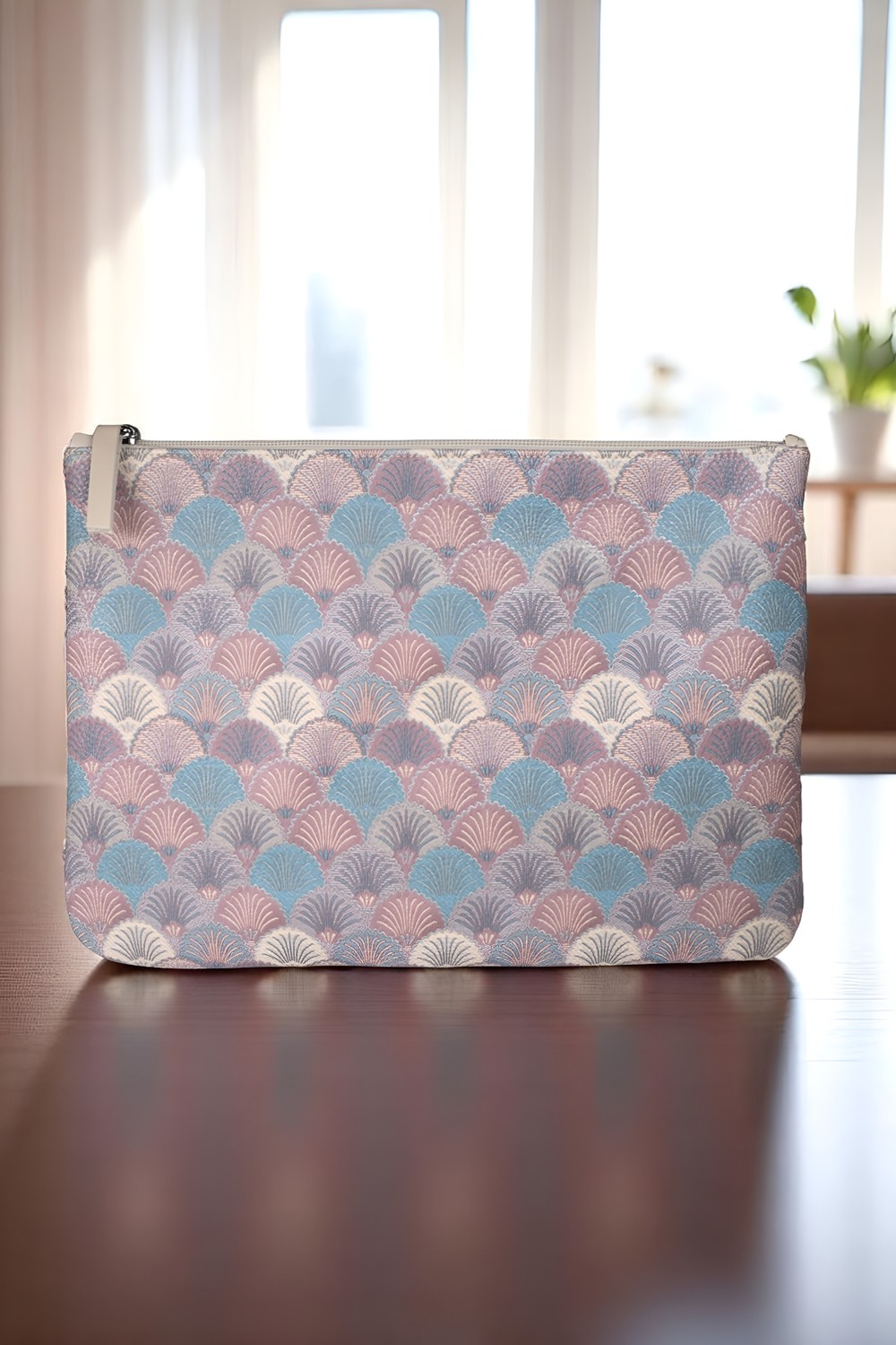 Lizy's Pastel Yelpaze Desenli Clutch Portföy Çanta görsel 8