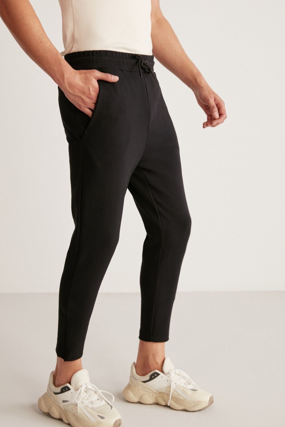 Grimelange Nıcolas Erkek Teknik Kalın Esnek Kumaşlı Paçası Fermuarlı Slim Fit Yeşil Eşofman Altı görsel 8