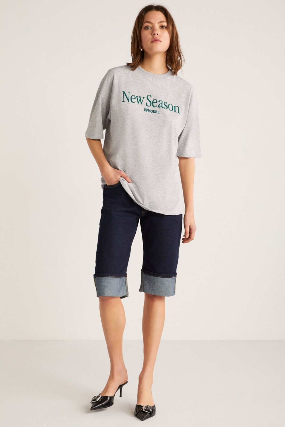 Grimelange Nephele Kadın Önü Yazılı Grimelanj T-shirt görsel 8
