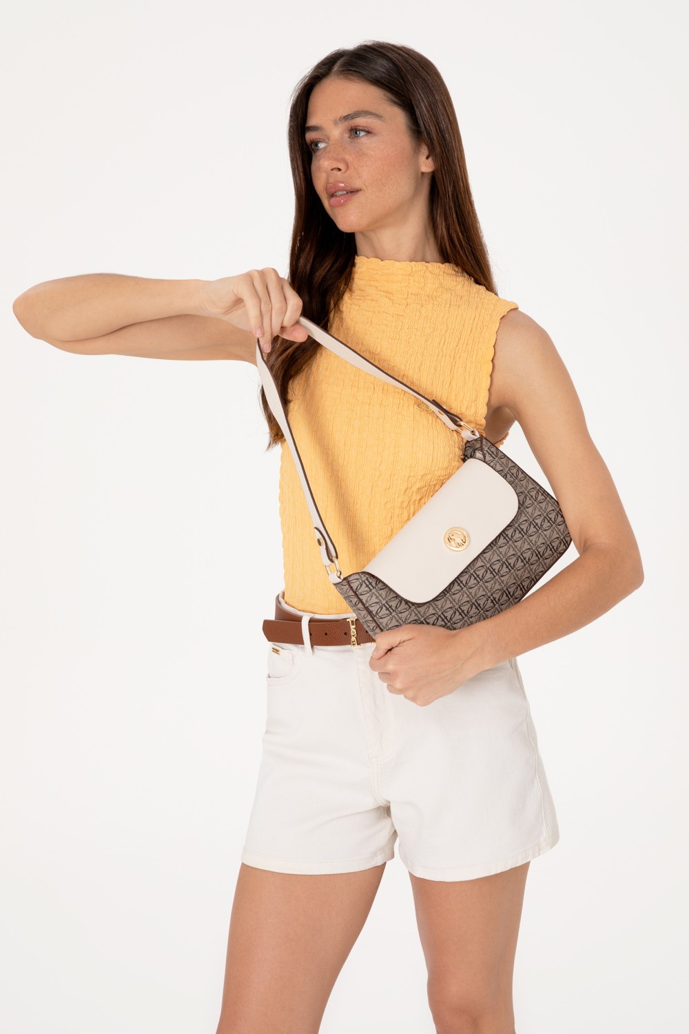 U.S. Polo Assn. Kadın Bej Kol Çantası 50293707-VR011 görsel 8