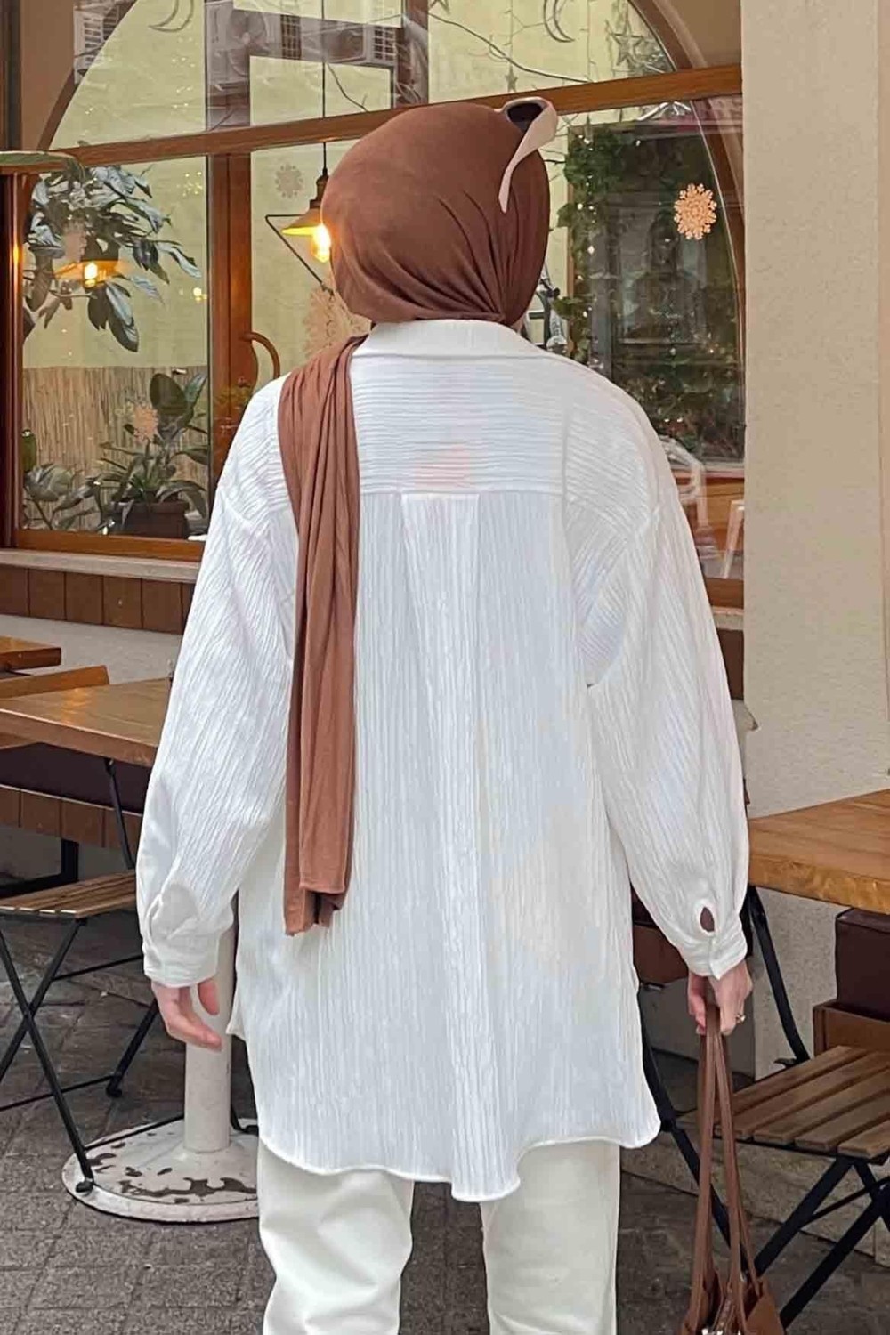 Lamelif Kraşlı Gömlek Antrasit görsel 4