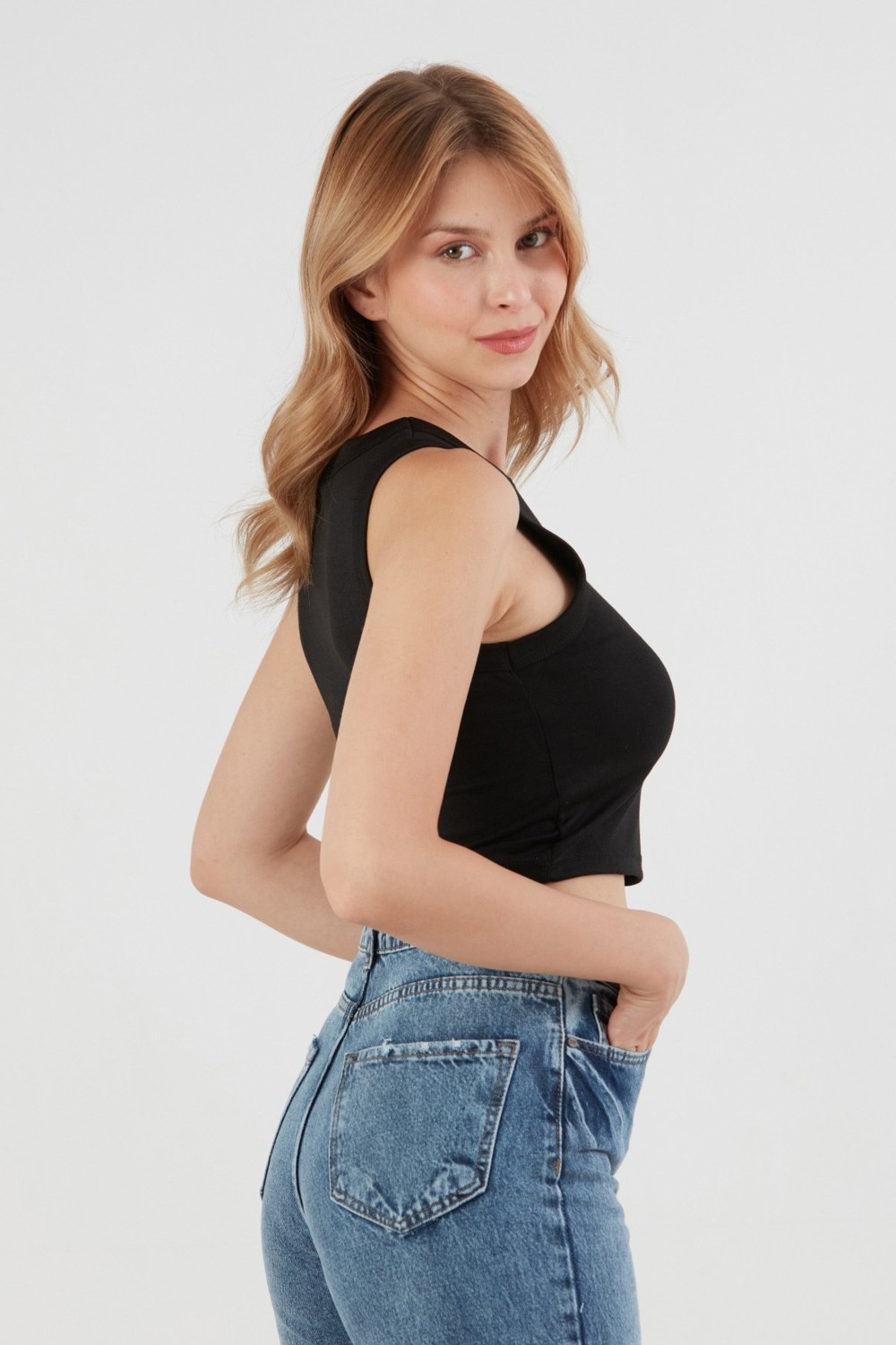 FullaModa Basic Halter Yaka Body görsel 3