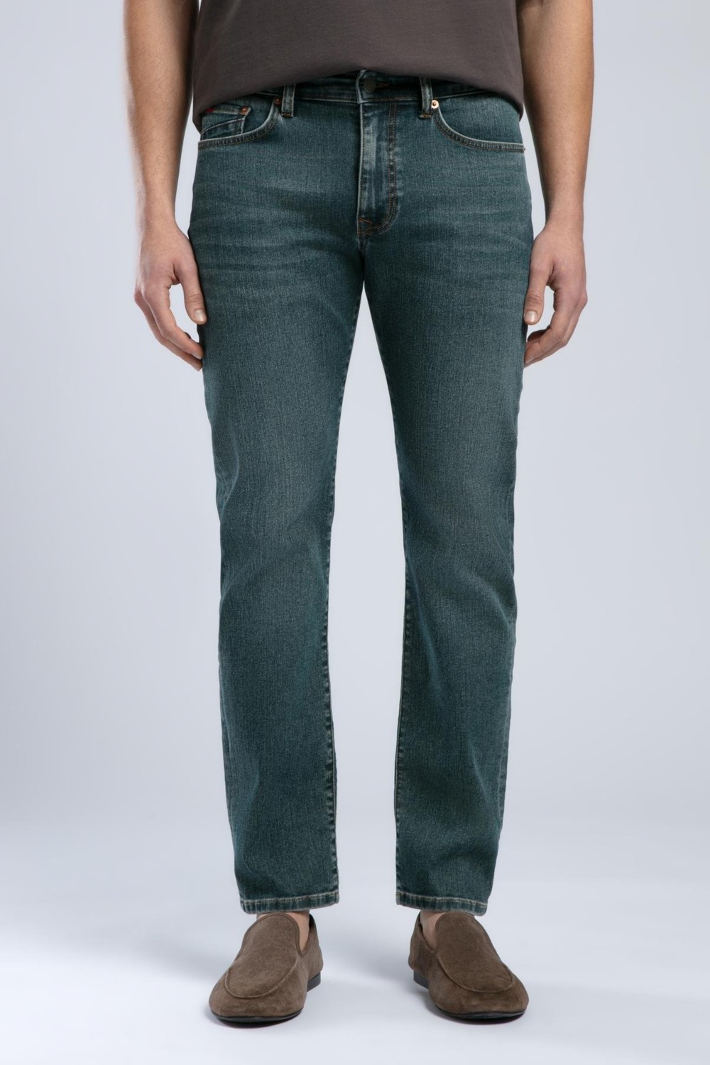 Lee Cooper Harry Erkek Straıght Normal Kesim Normal Bel Düz Paça Jean Pantolon Yeşil görsel 2