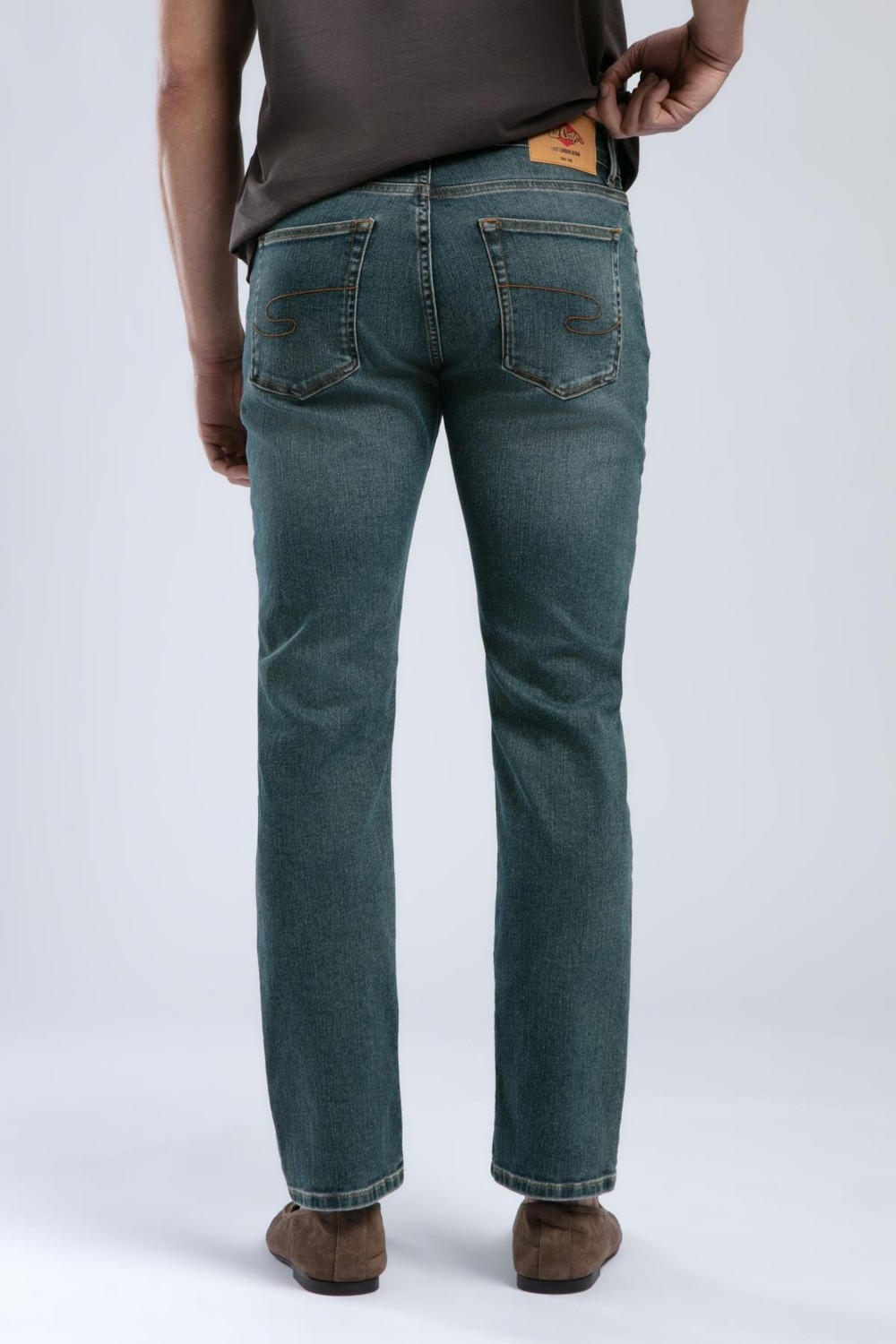 Lee Cooper Harry Erkek Straıght Normal Kesim Normal Bel Düz Paça Jean Pantolon Yeşil görsel 4