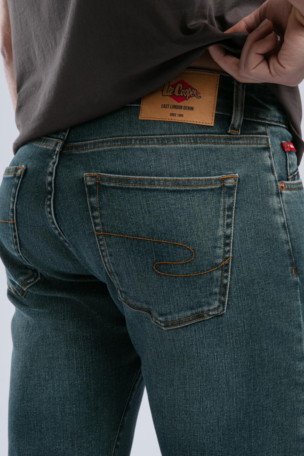 Lee Cooper Harry Erkek Straıght Normal Kesim Normal Bel Düz Paça Jean Pantolon Yeşil görsel 5