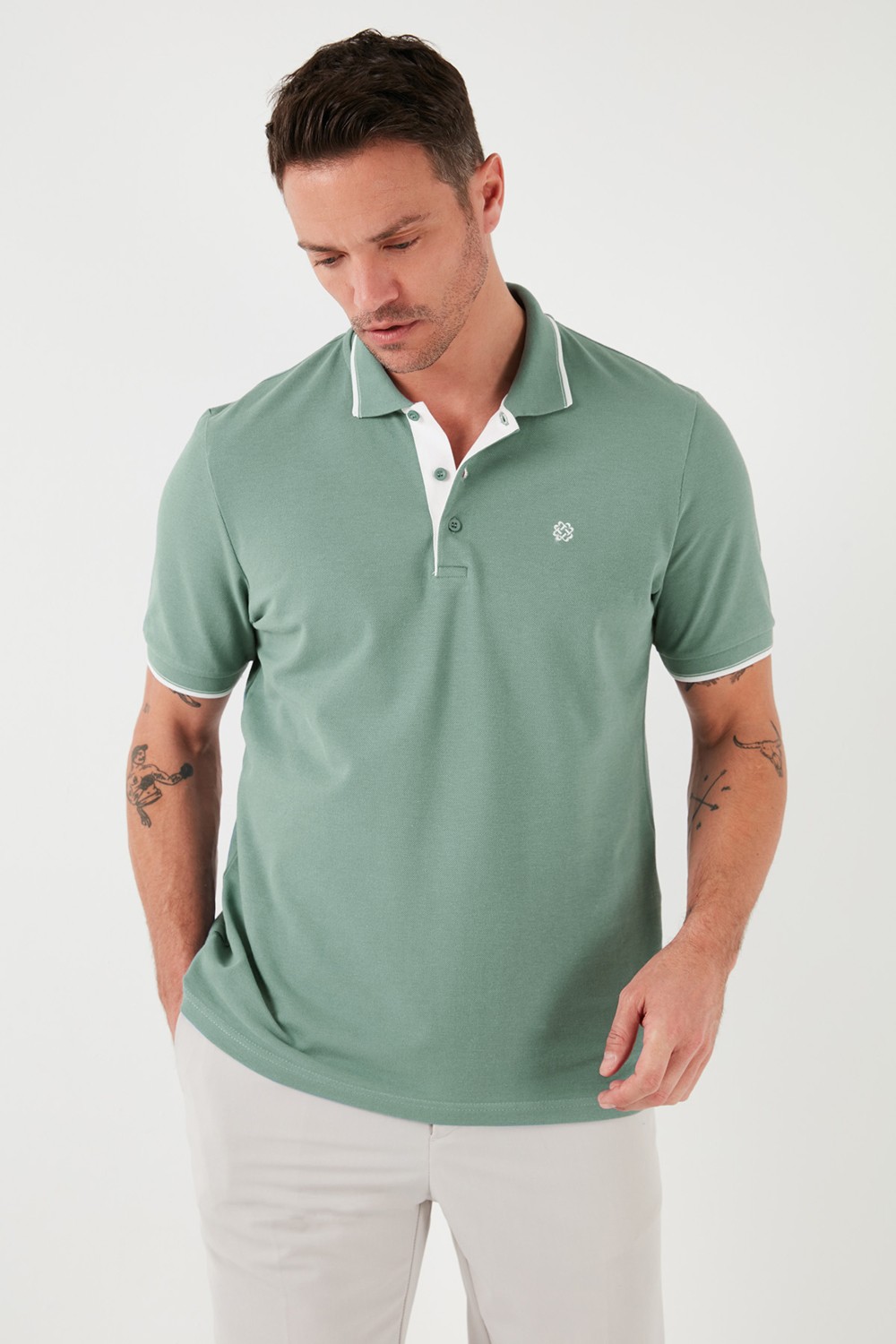 Buratti % 100 Pamuk Düğmeli Regular Fit Polo Yaka T Shirt Erkek POLO YAKA T SHİRT 5902118