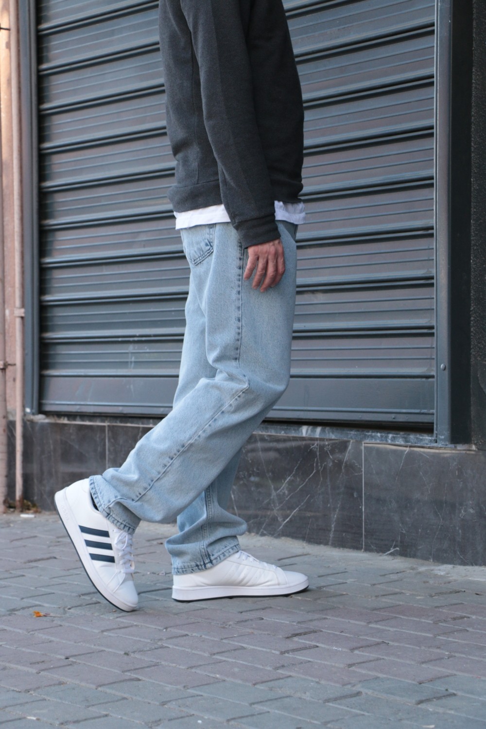 Greenpoll Erkek Baggy Bol Kesim Pantolon Yıkamalı Şık ve Modern görsel 2