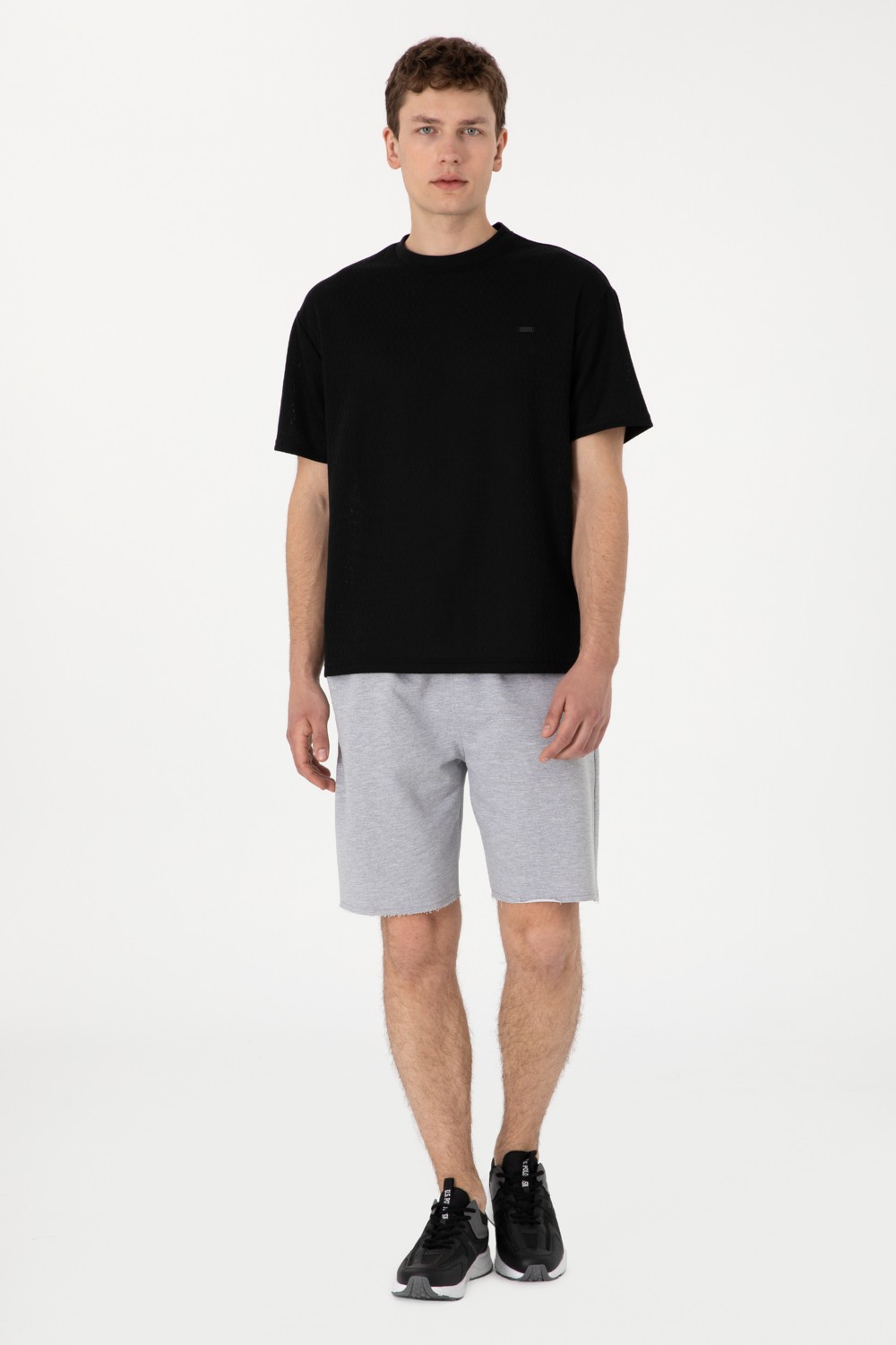 U.S. Polo Assn. Erkek Açık Gri Örme Şort 50307289-VR001 görsel 7