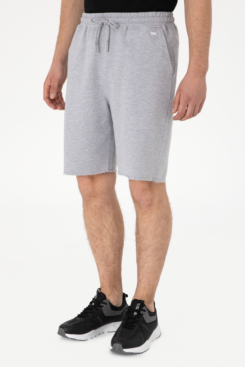 U.S. Polo Assn. Erkek Açık Gri Örme Şort 50307289-VR001 görsel 8