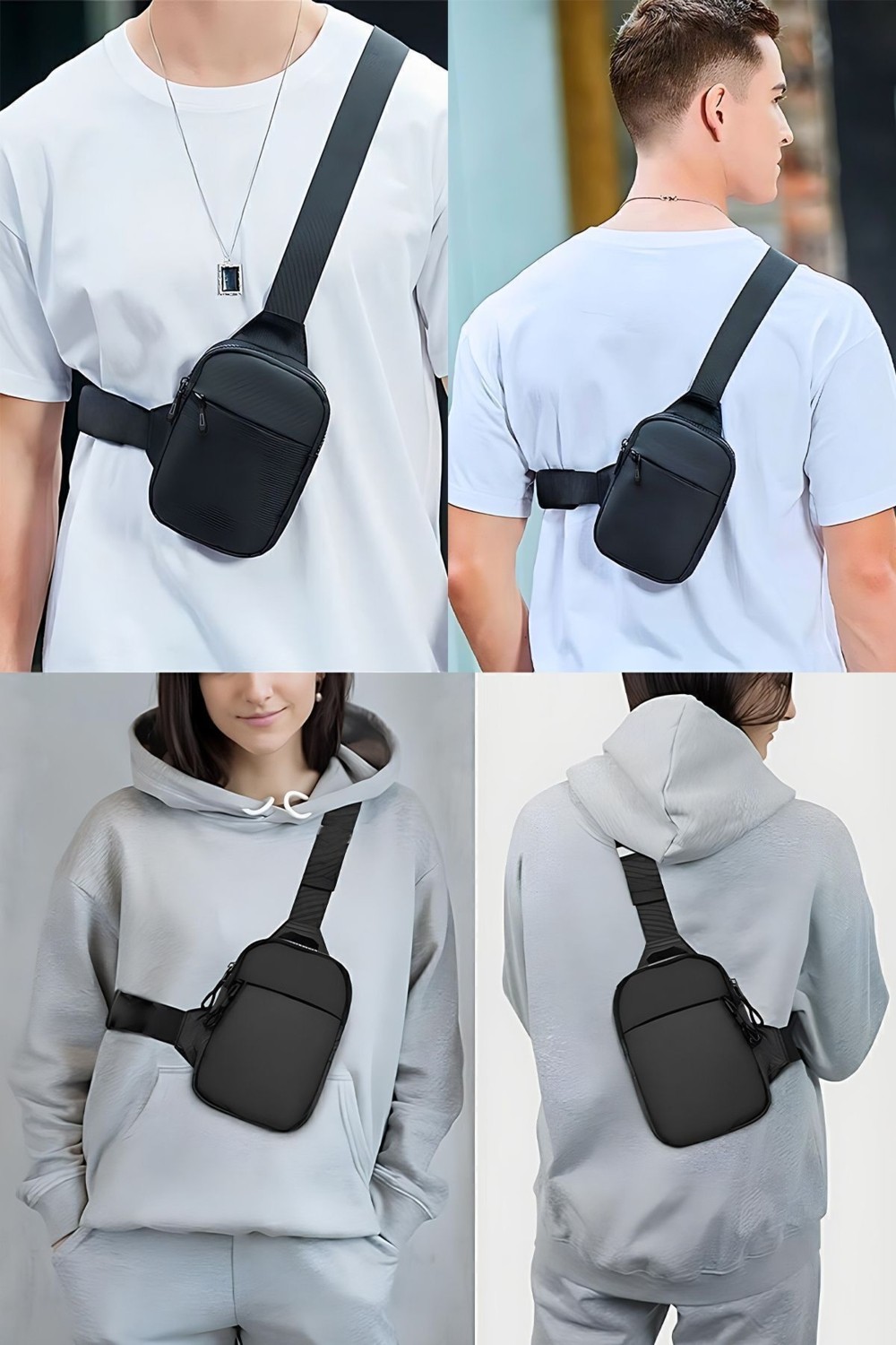 Av A Dos Unisex Impertex Kumaş Telefon Bölmeli Bel ve Çapraz Omuz Çanta Göğüs Seyahet Günlük Bodybag görsel 2