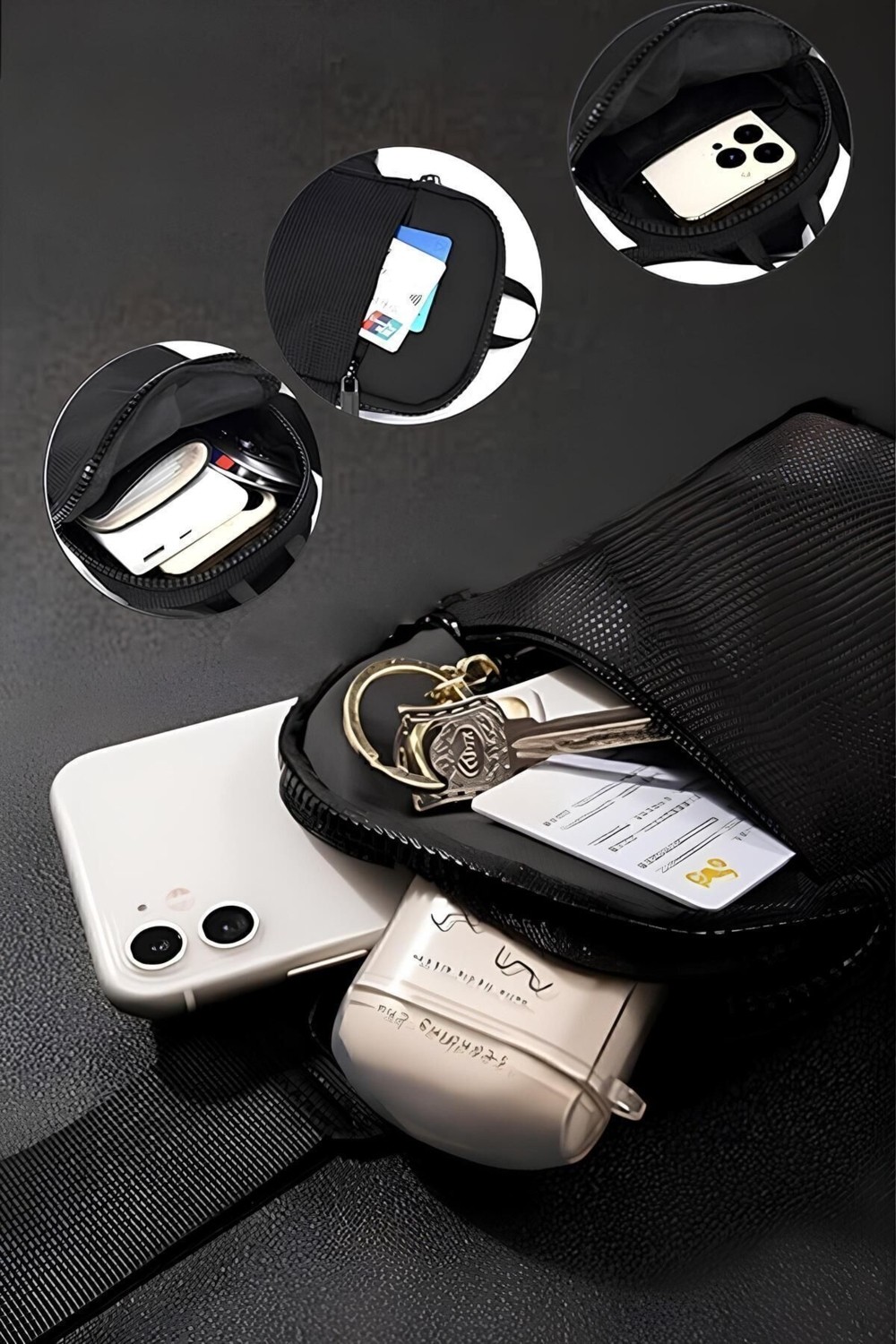 Av A Dos Unisex Impertex Kumaş Telefon Bölmeli Bel ve Çapraz Omuz Çanta Göğüs Seyahet Günlük Bodybag görsel 5