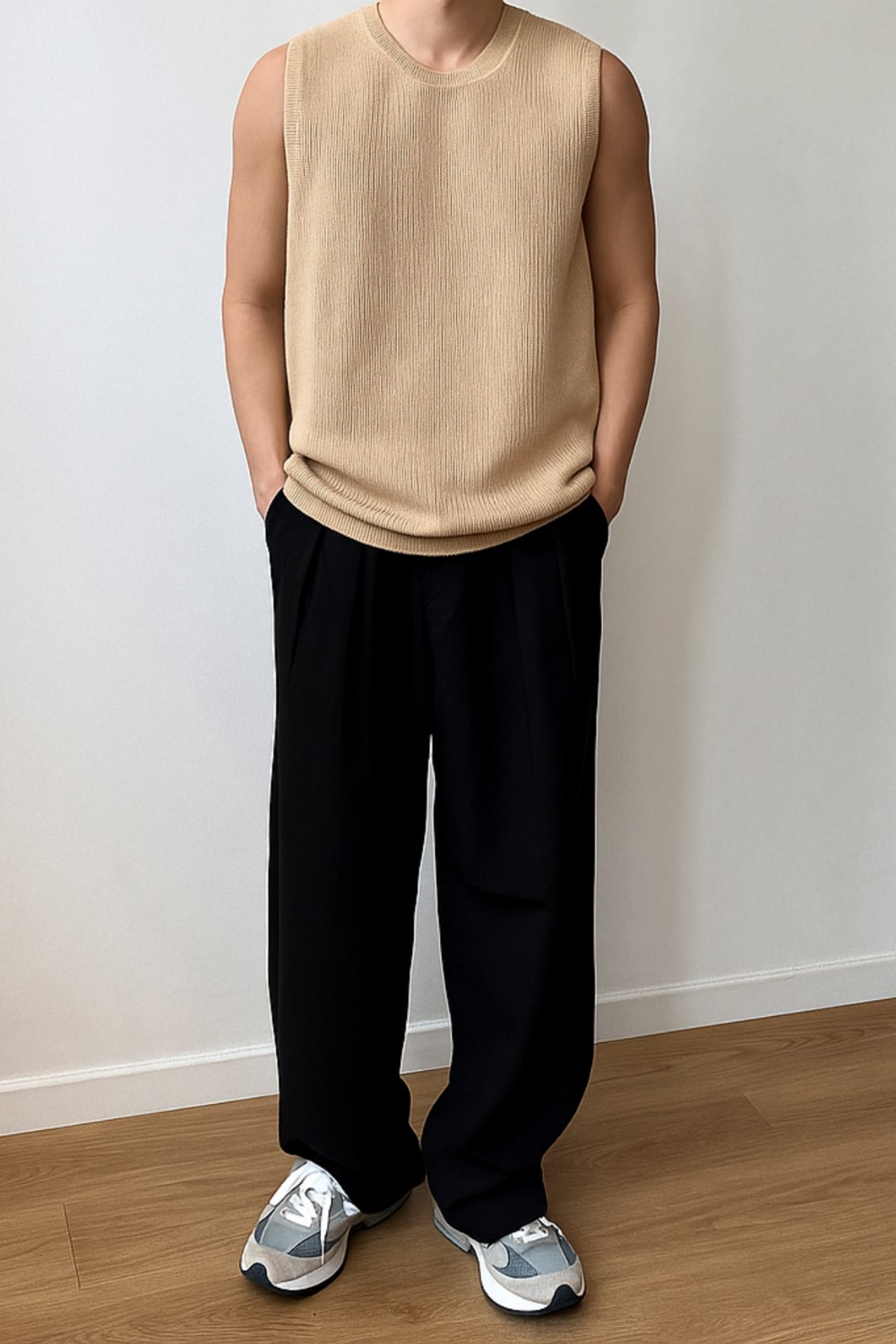 Cool Tarz Erkek Bisiklet Yaka Oversize Süveter görsel 5