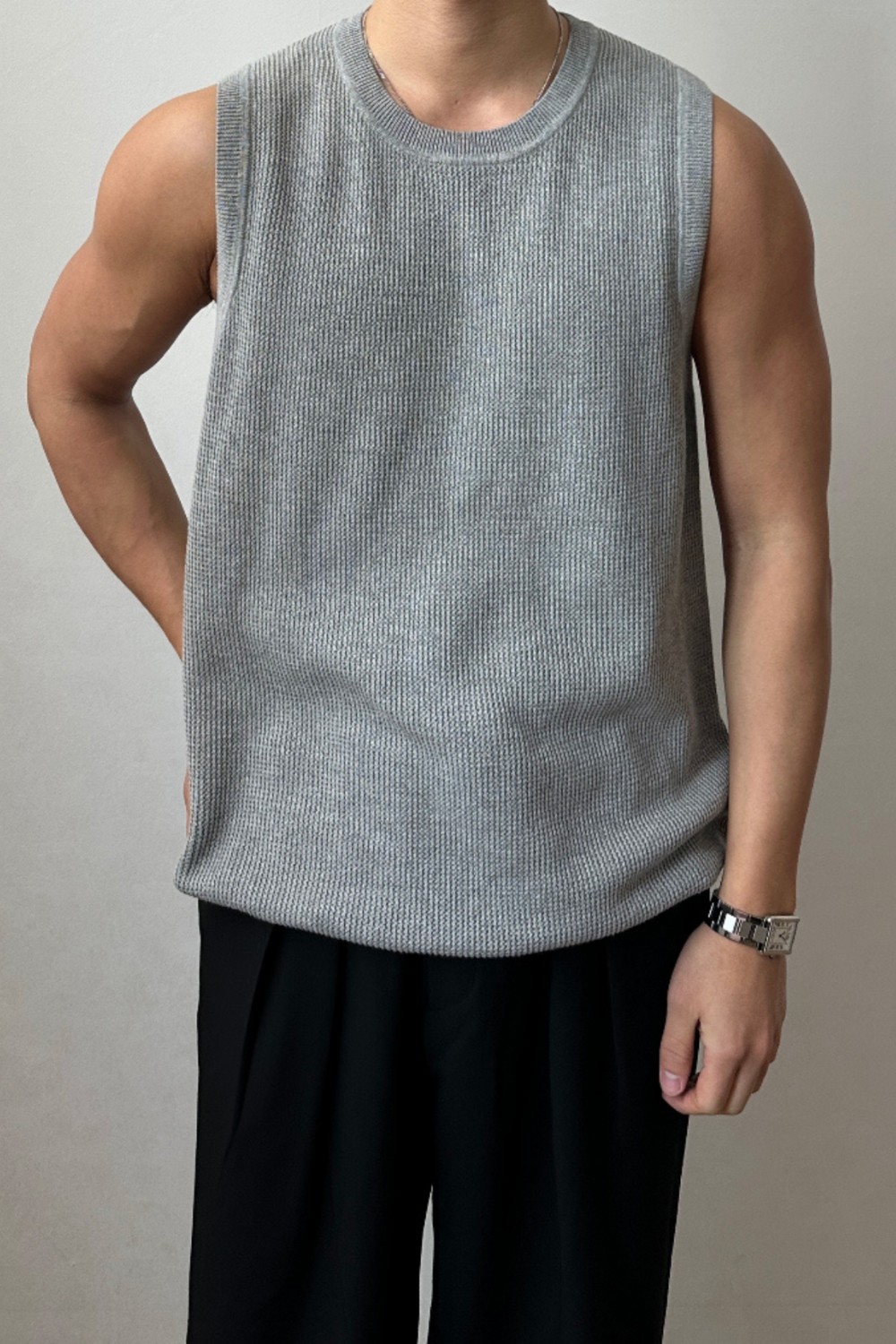 Cool Tarz Erkek Bisiklet Yaka Oversize Süveter görsel 6