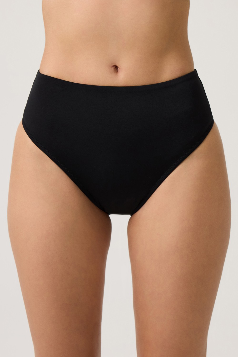 Los Ojos Lacivert-Beyaz Çizgili Yüksek Bel Bikini Altı Sporty Bottom