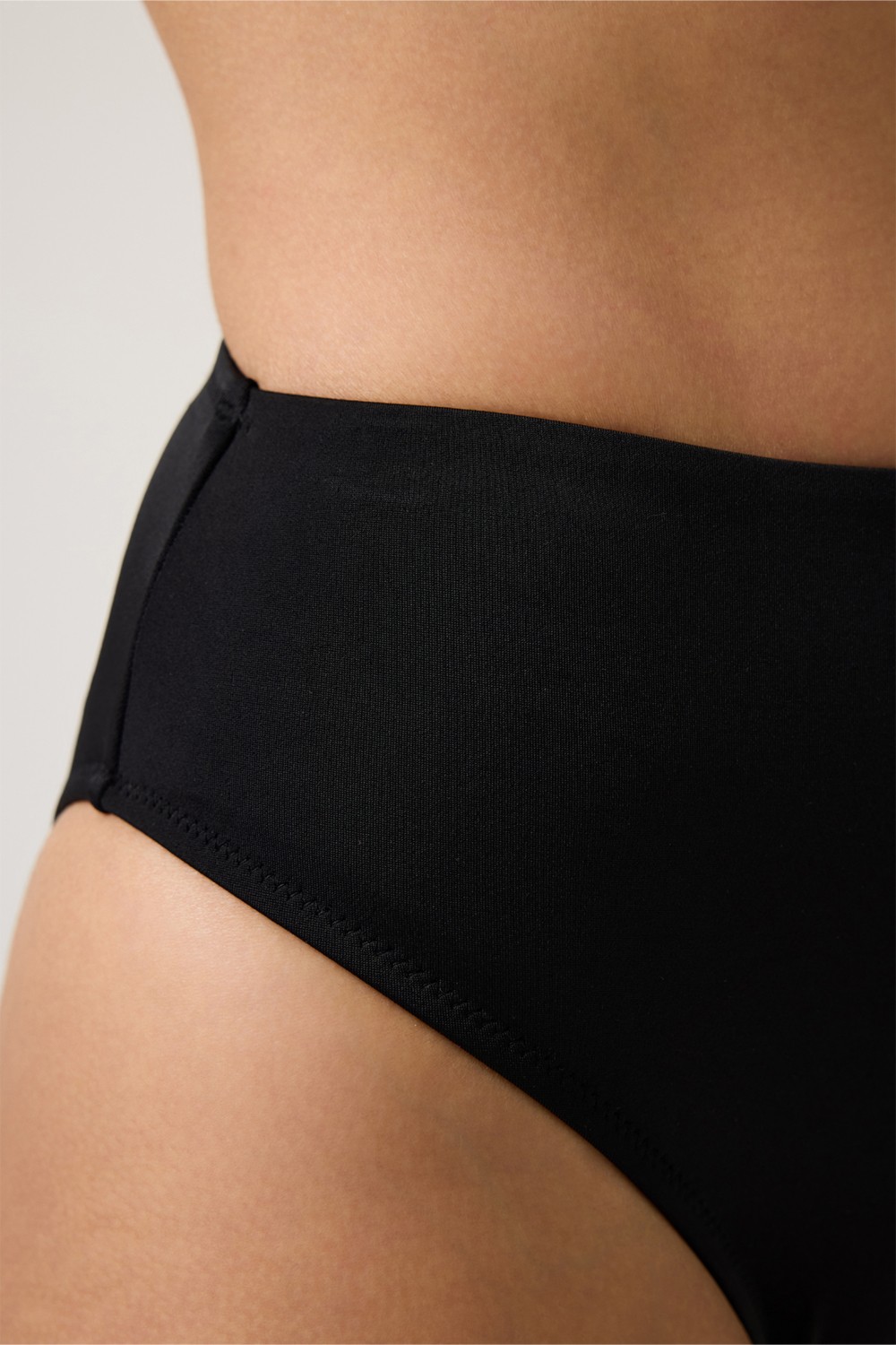 Los Ojos Lacivert-Beyaz Çizgili Yüksek Bel Bikini Altı Sporty Bottom görsel 2