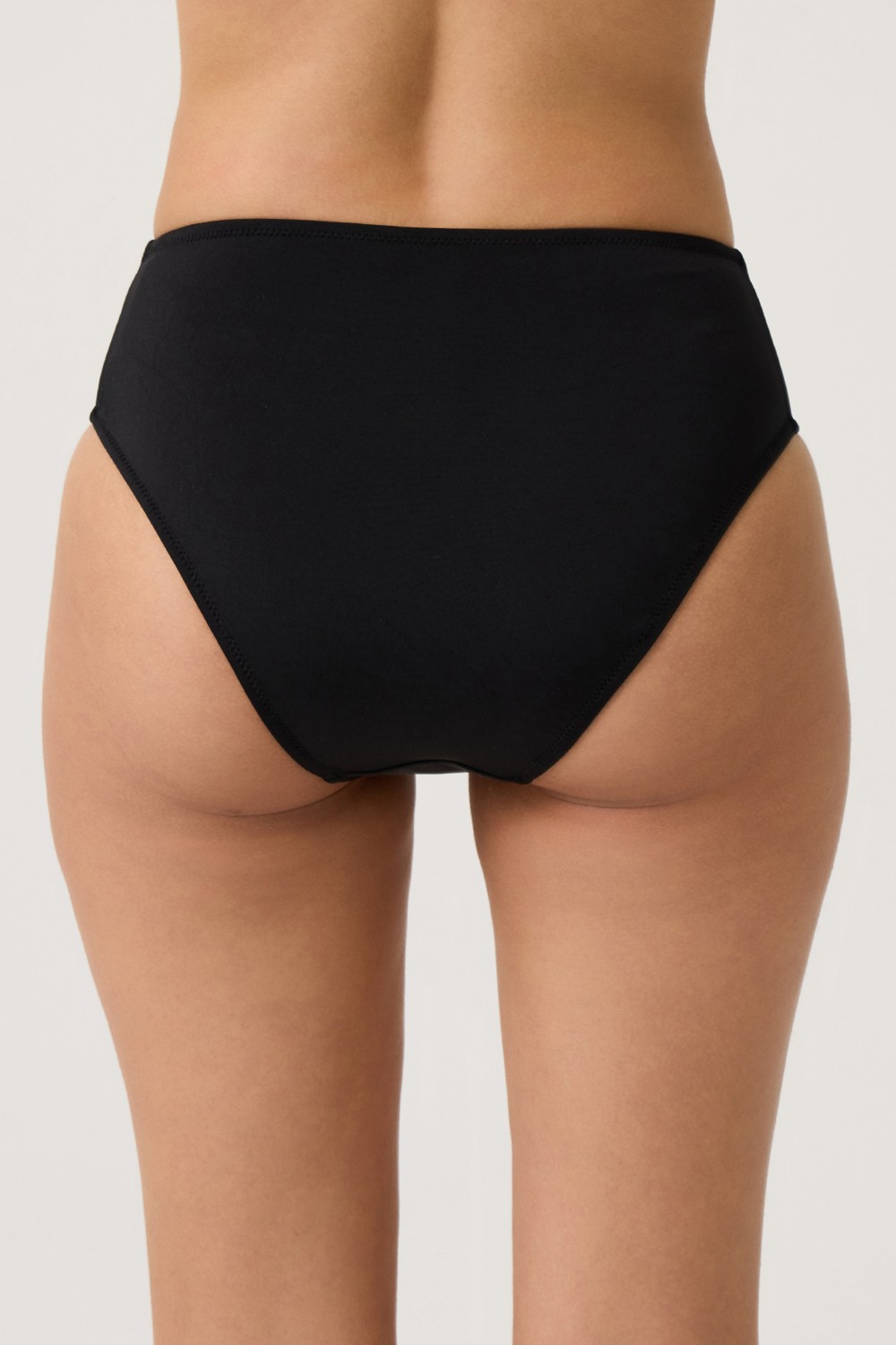 Los Ojos Lacivert-Beyaz Çizgili Yüksek Bel Bikini Altı Sporty Bottom görsel 3