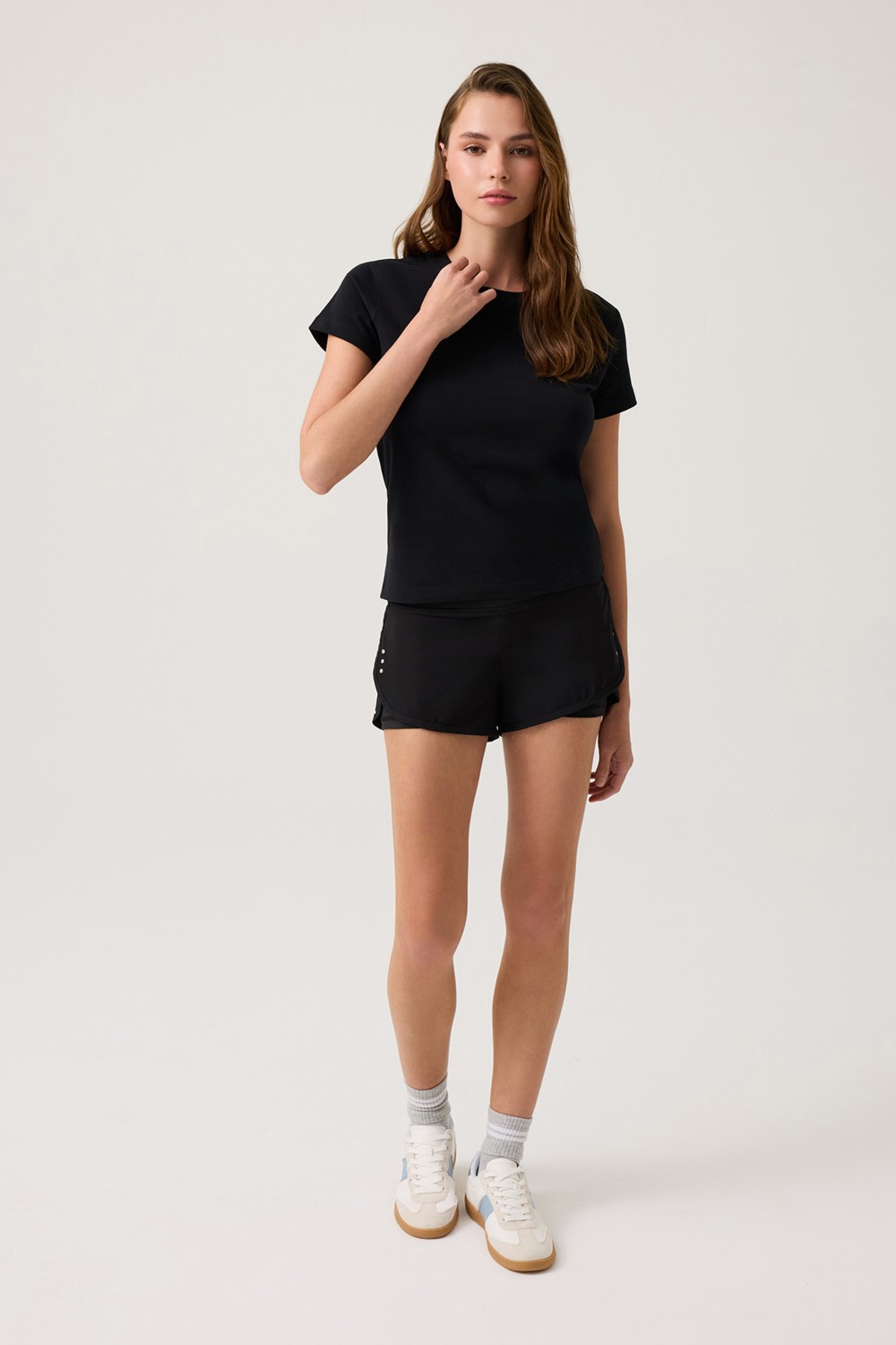 Los Ojos Beyaz Düz Kesim Tişört Regular T-Shirt görsel 6