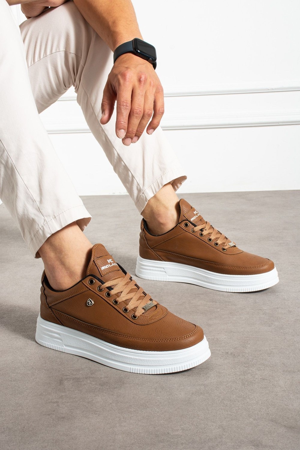 Mclacos Erkek Sneaker Günlük Spor Ayakkabı Yüksek Taban Siyah- Rahat Tasarım X7