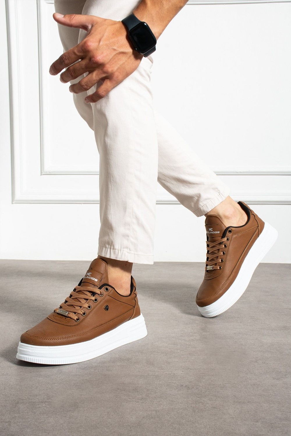 Mclacos Erkek Sneaker Günlük Spor Ayakkabı Yüksek Taban Siyah- Rahat Tasarım X7 görsel 2