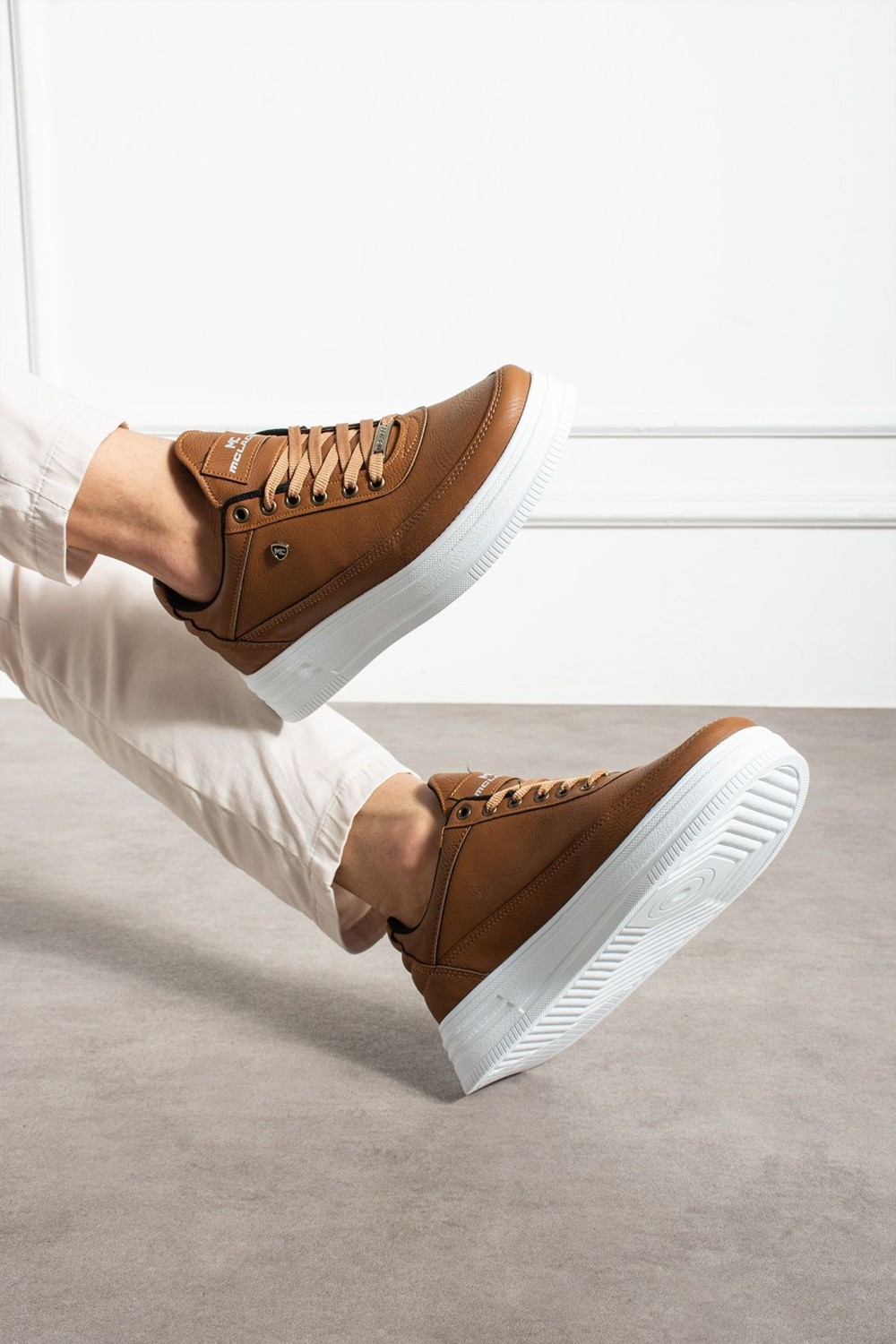 Mclacos Erkek Sneaker Günlük Spor Ayakkabı Yüksek Taban Siyah- Rahat Tasarım X7 görsel 4