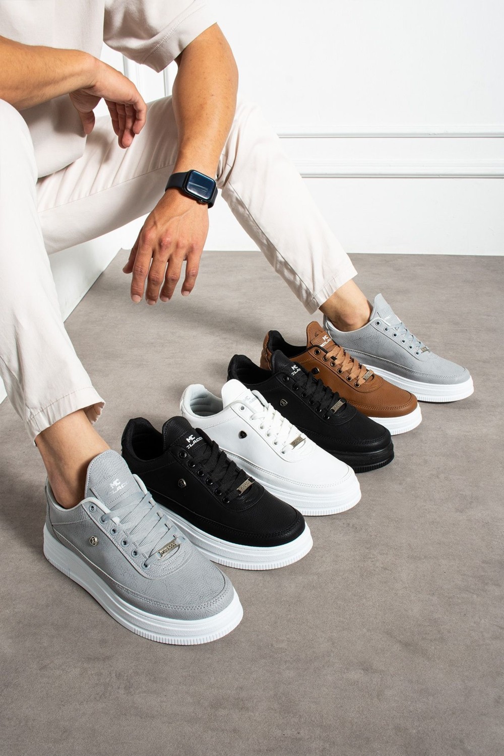 Mclacos Erkek Sneaker Günlük Spor Ayakkabı Yüksek Taban Siyah- Rahat Tasarım X7 görsel 5