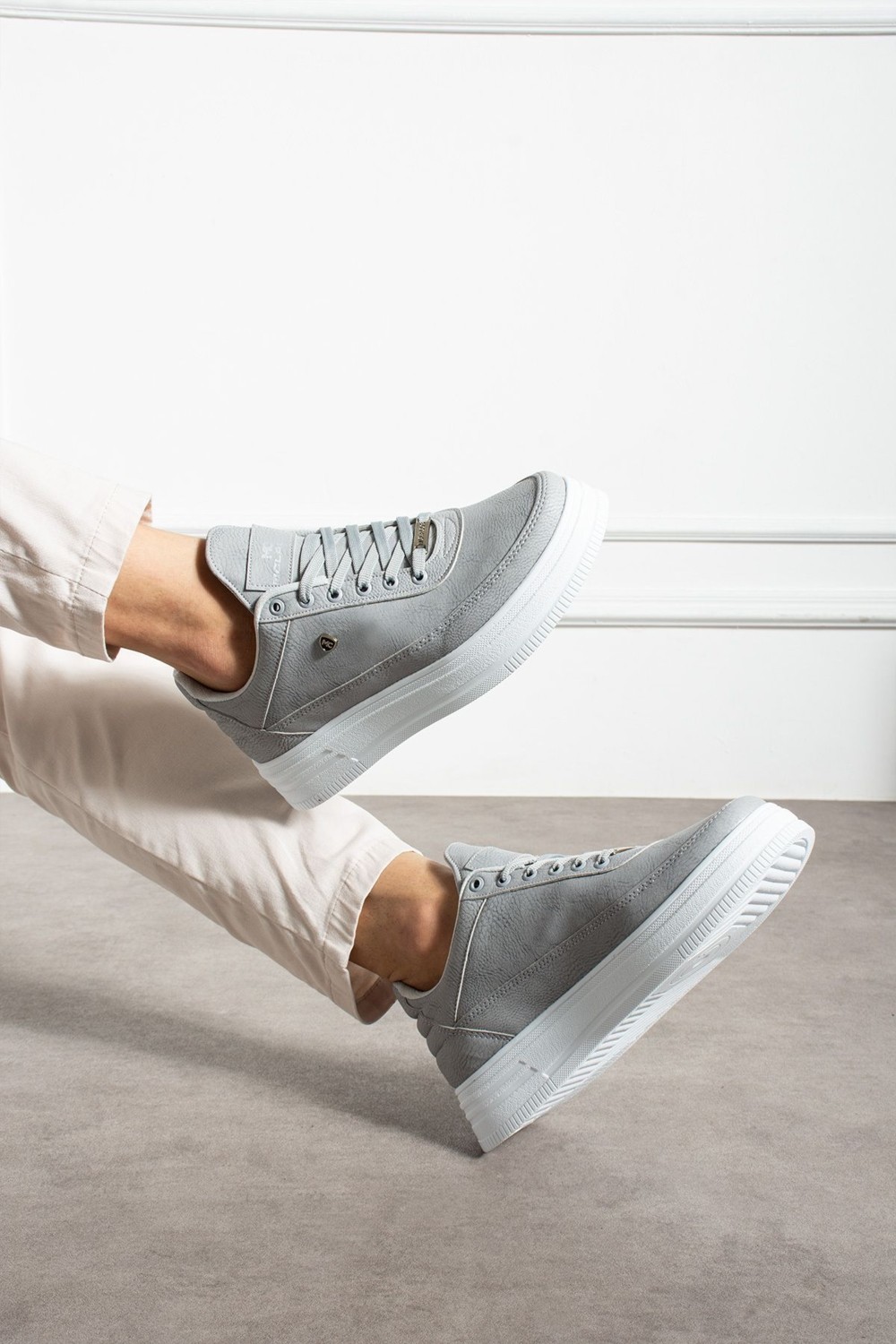 Mclacos Erkek Sneaker Günlük Spor Ayakkabı Yüksek Taban Siyah- Rahat Tasarım X7 görsel 8
