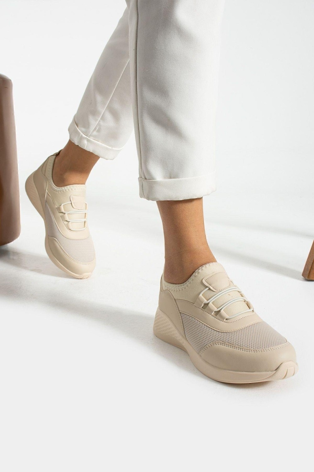 Lubrand Buz Gri Anatomik Esnek Taban Slip-on Spor Ayakkabı Günlük Sneaker görsel 2