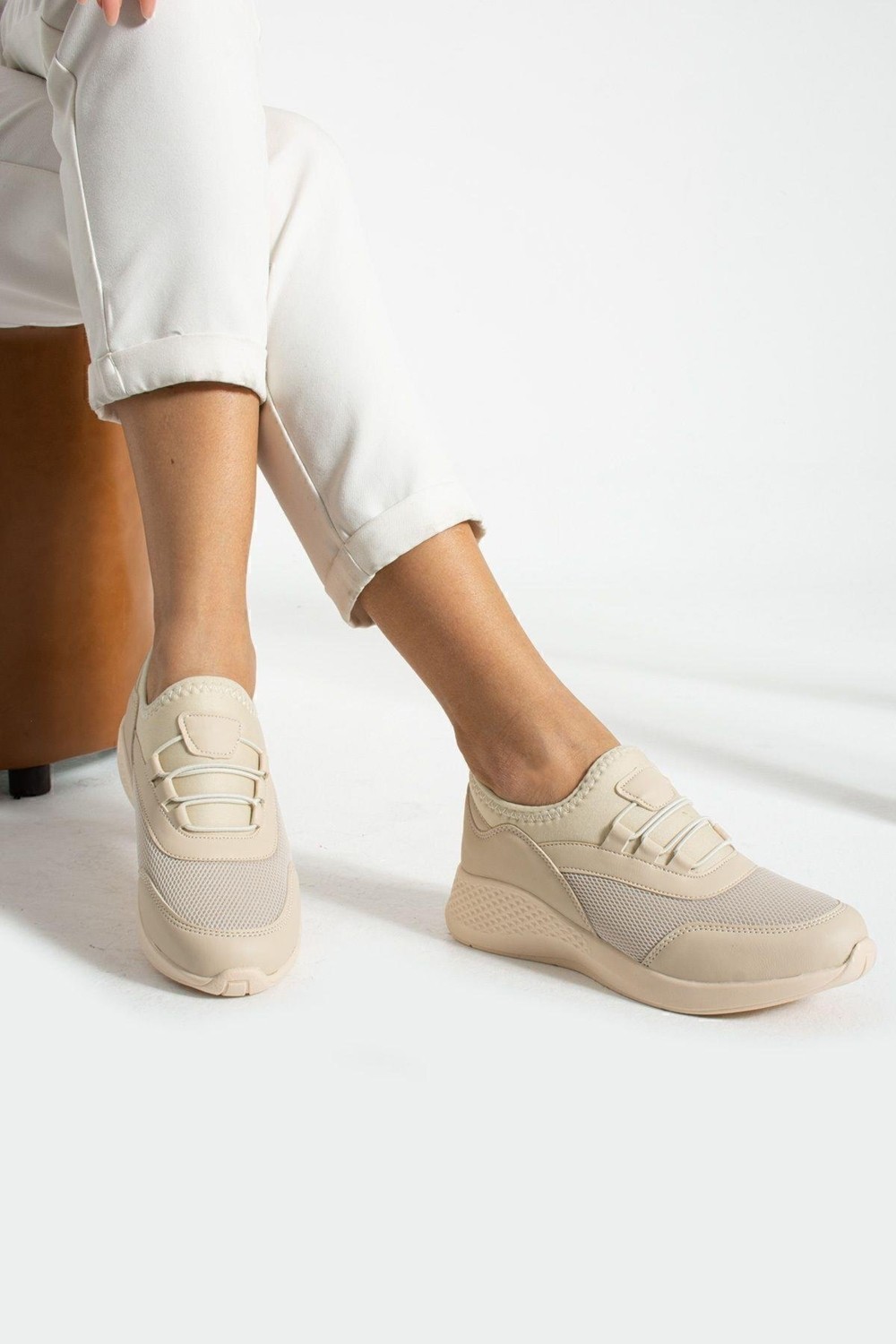Lubrand Buz Gri Anatomik Esnek Taban Slip-on Spor Ayakkabı Günlük Sneaker görsel 4