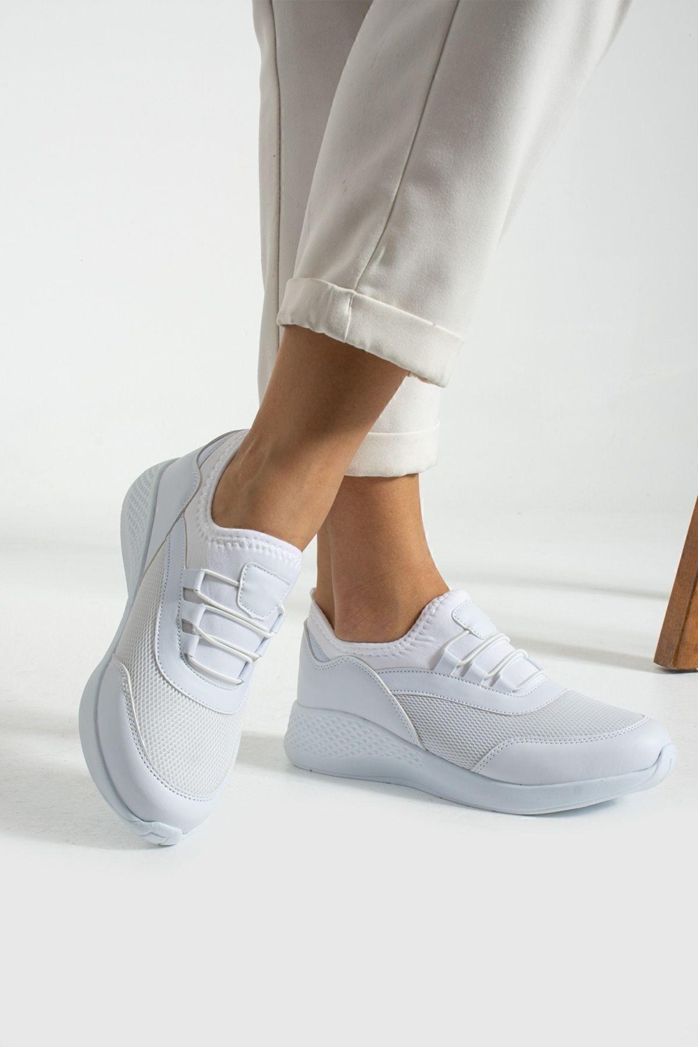 Lubrand Buz Gri Anatomik Esnek Taban Slip-on Spor Ayakkabı Günlük Sneaker görsel 6