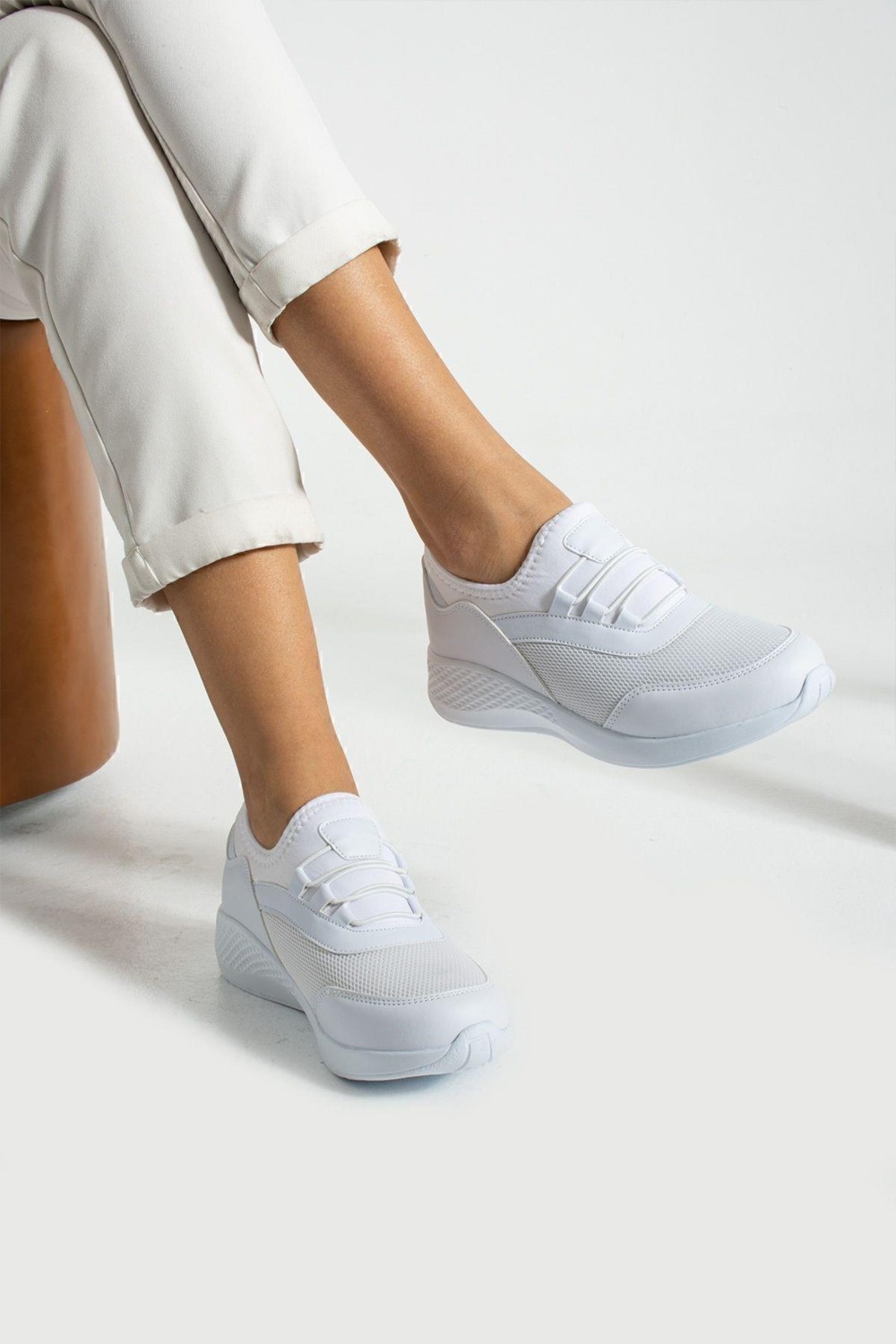 Lubrand Buz Gri Anatomik Esnek Taban Slip-on Spor Ayakkabı Günlük Sneaker görsel 8