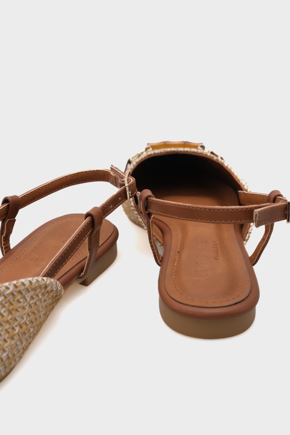 Capone Outfitters Aria Hasır Ahşap Tokalı Kadın Babet görsel 5