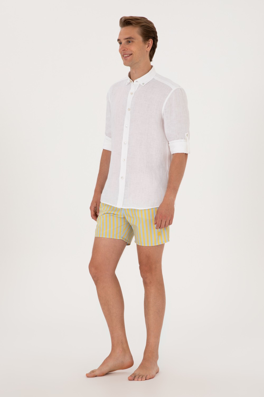 U.S. Polo Assn. Erkek Sarı Deniz Şortu 50299751-VR094 görsel 5