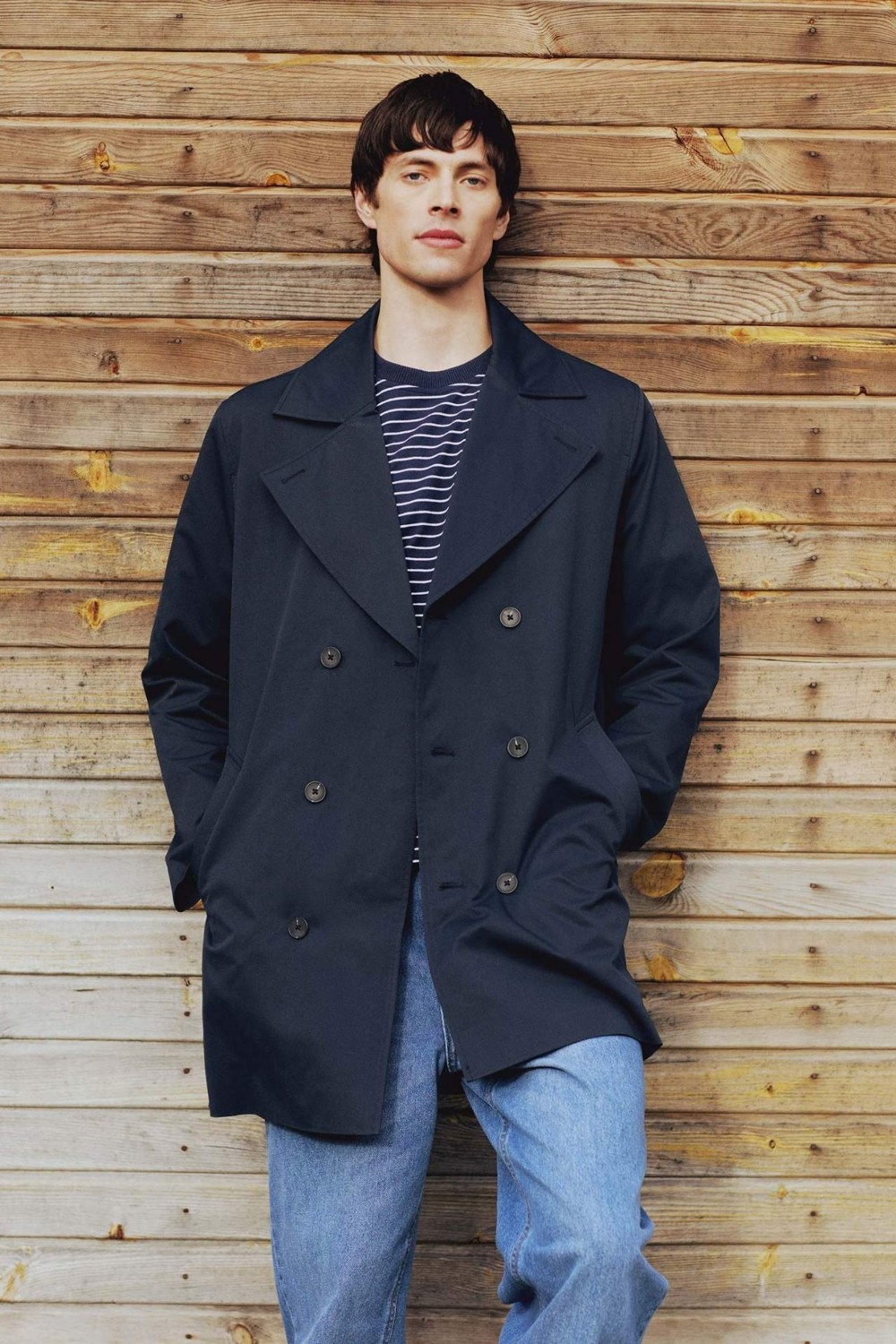 DeFacto Slim Fit Dar Kesim Düğmeli Kemerli Trençkot D5528AX25SP