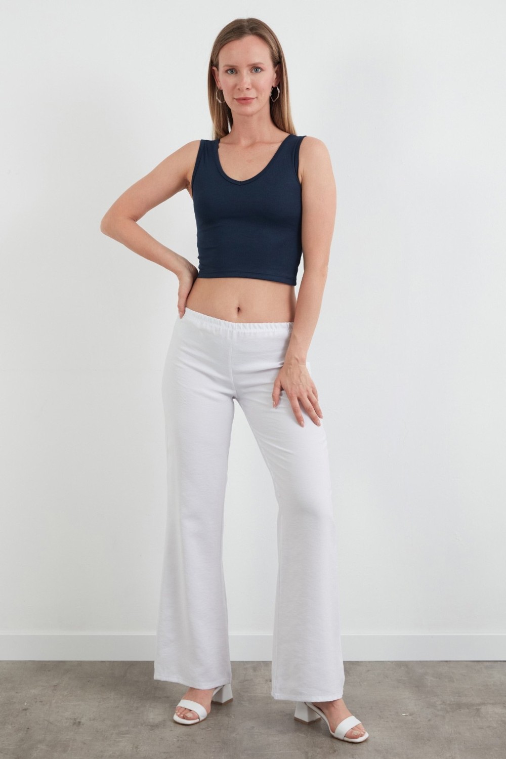 FullaModa Basic Kaşkorse Kumaş V Yaka Body görsel 8