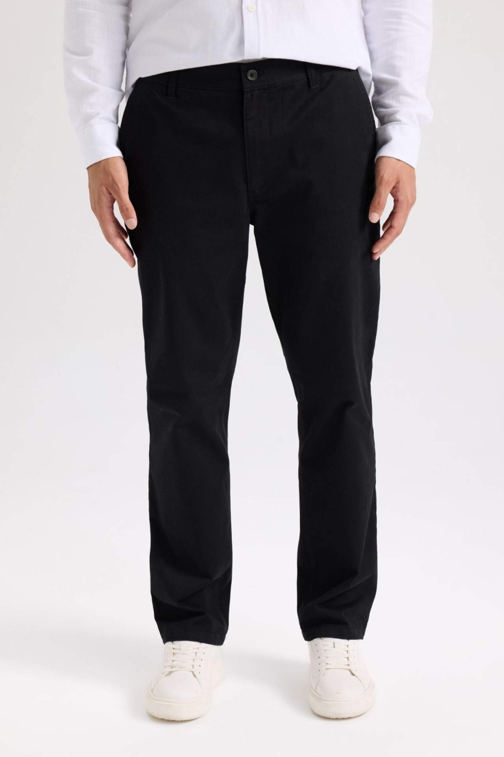 DeFacto Regular Fit Normal Kesim Yazlık Düz Paça Chino Kanvas Pantolon D7349AX25SP